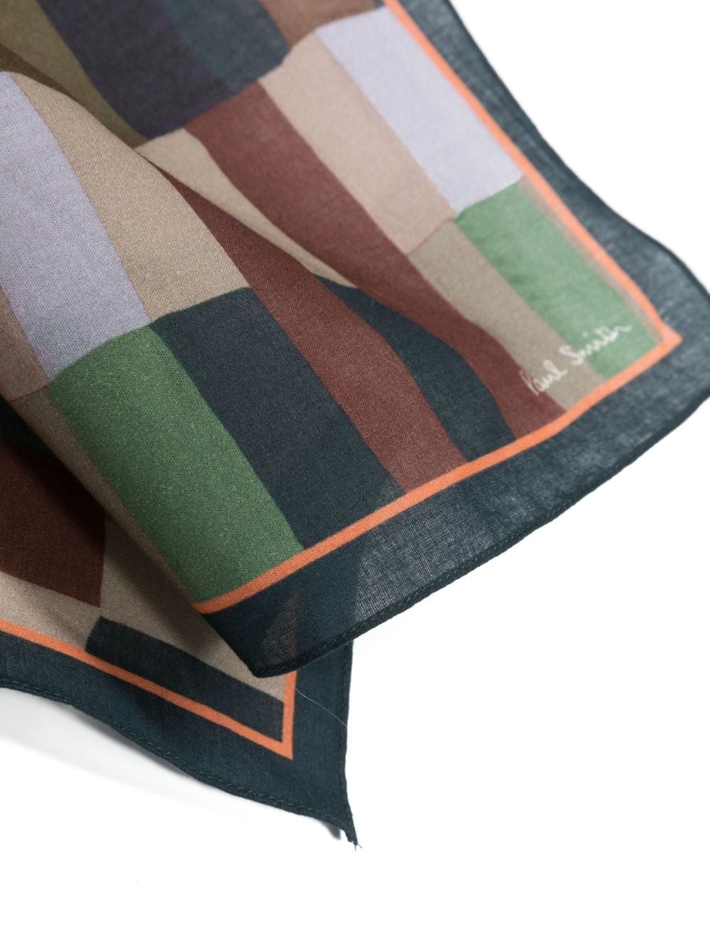 geometric-print cotton scarf - 3