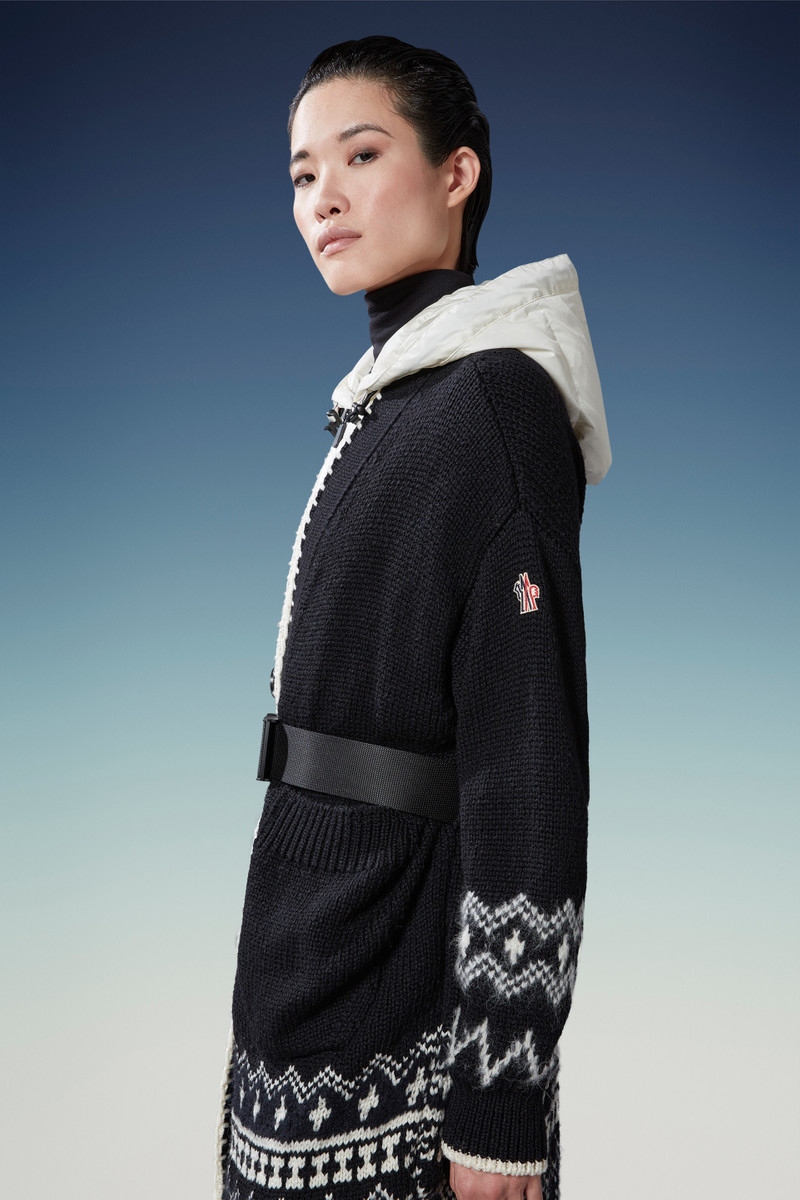 Alpaca & Wool Jacquard Long Cardigan 4