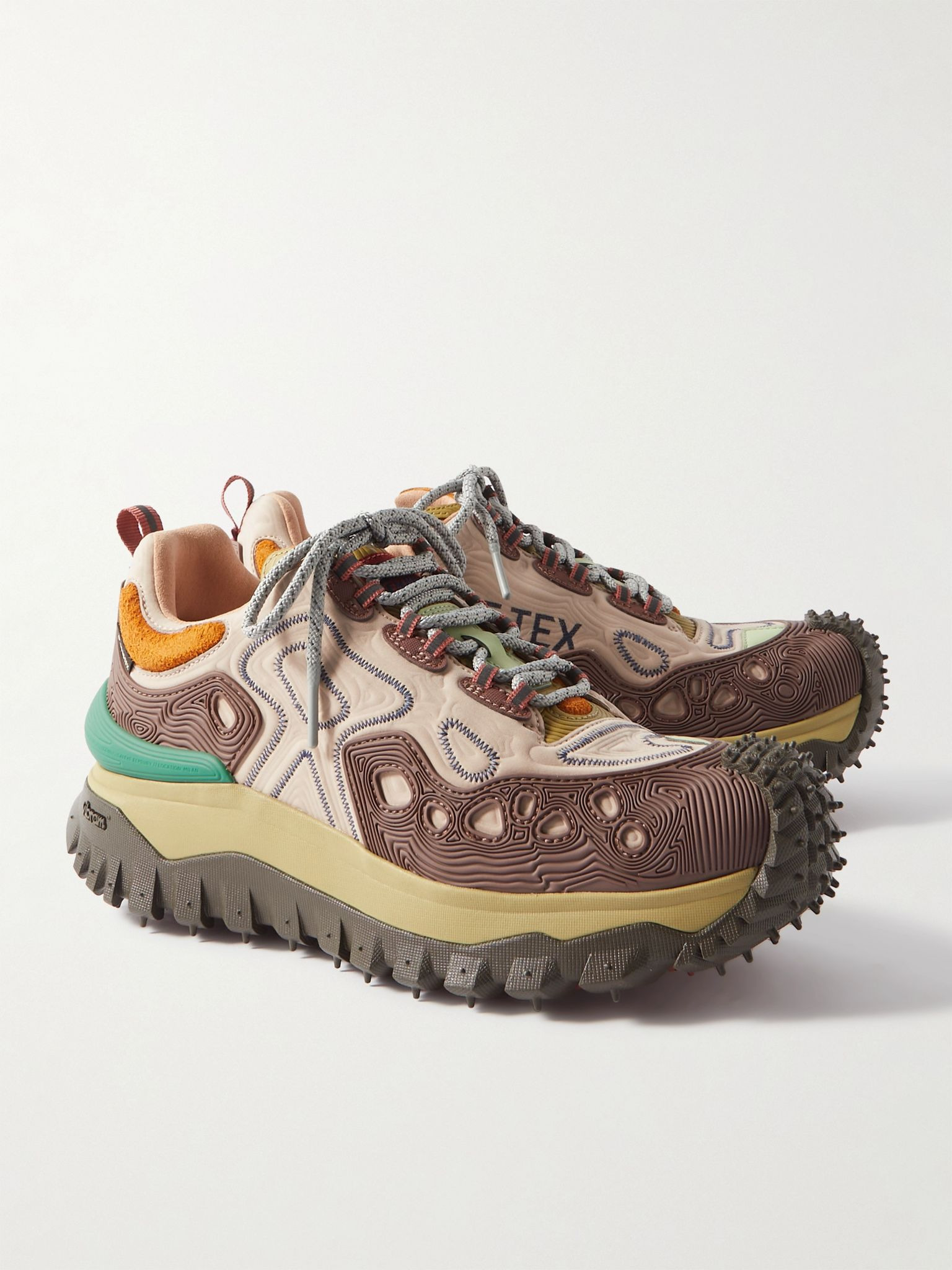 + Salehe Bembury Trailgrip Grain Rubber-Trimmed GORE-TEX Ballistic Nylon Sneakers Brown - 4