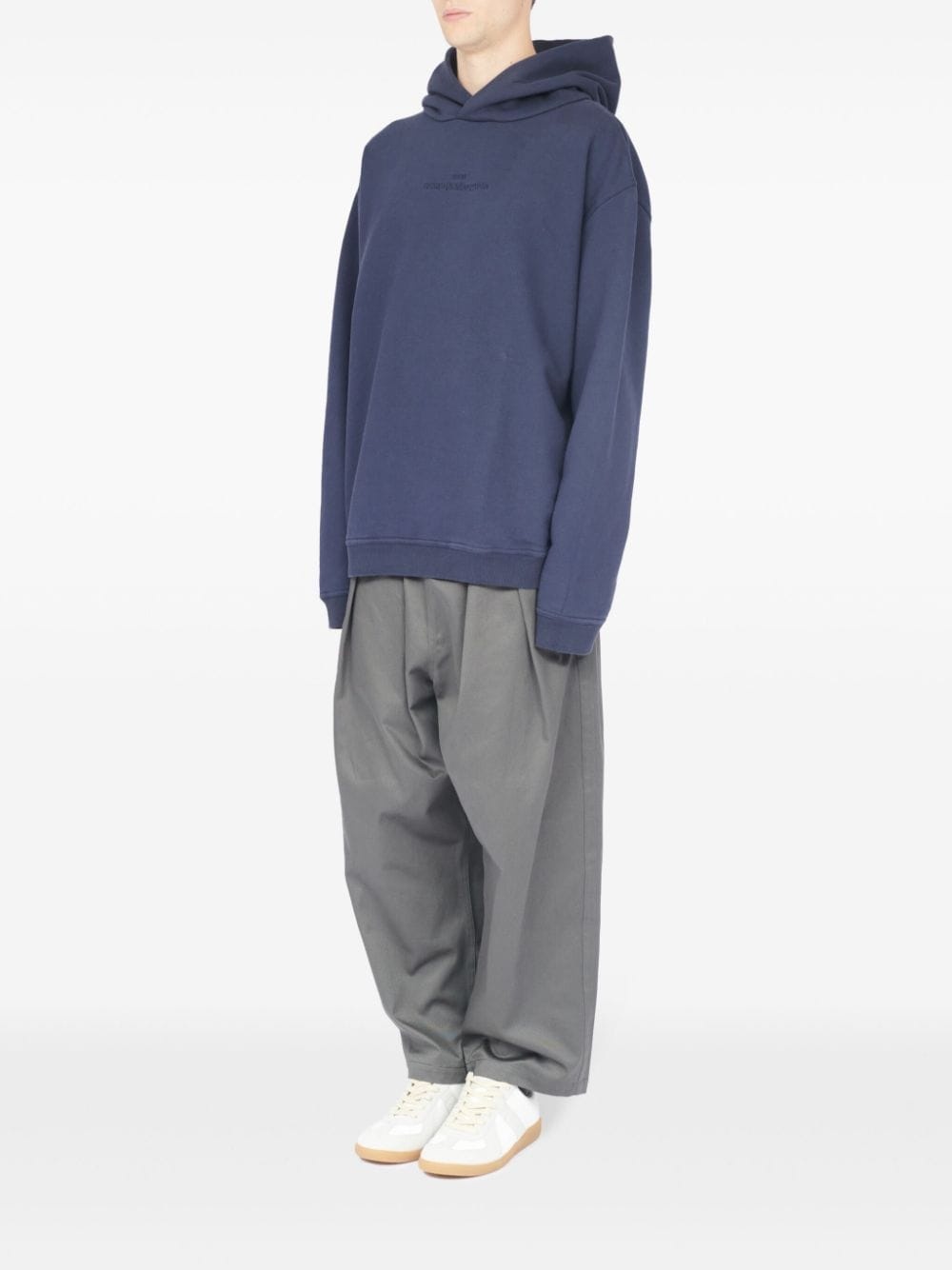 logo-embroidered cotton hoodie - 6