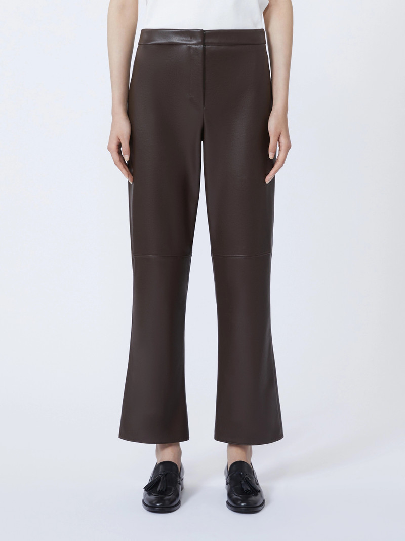 SUBLIME Slim-fit coated fabric trousers - CHOCOLATE 3