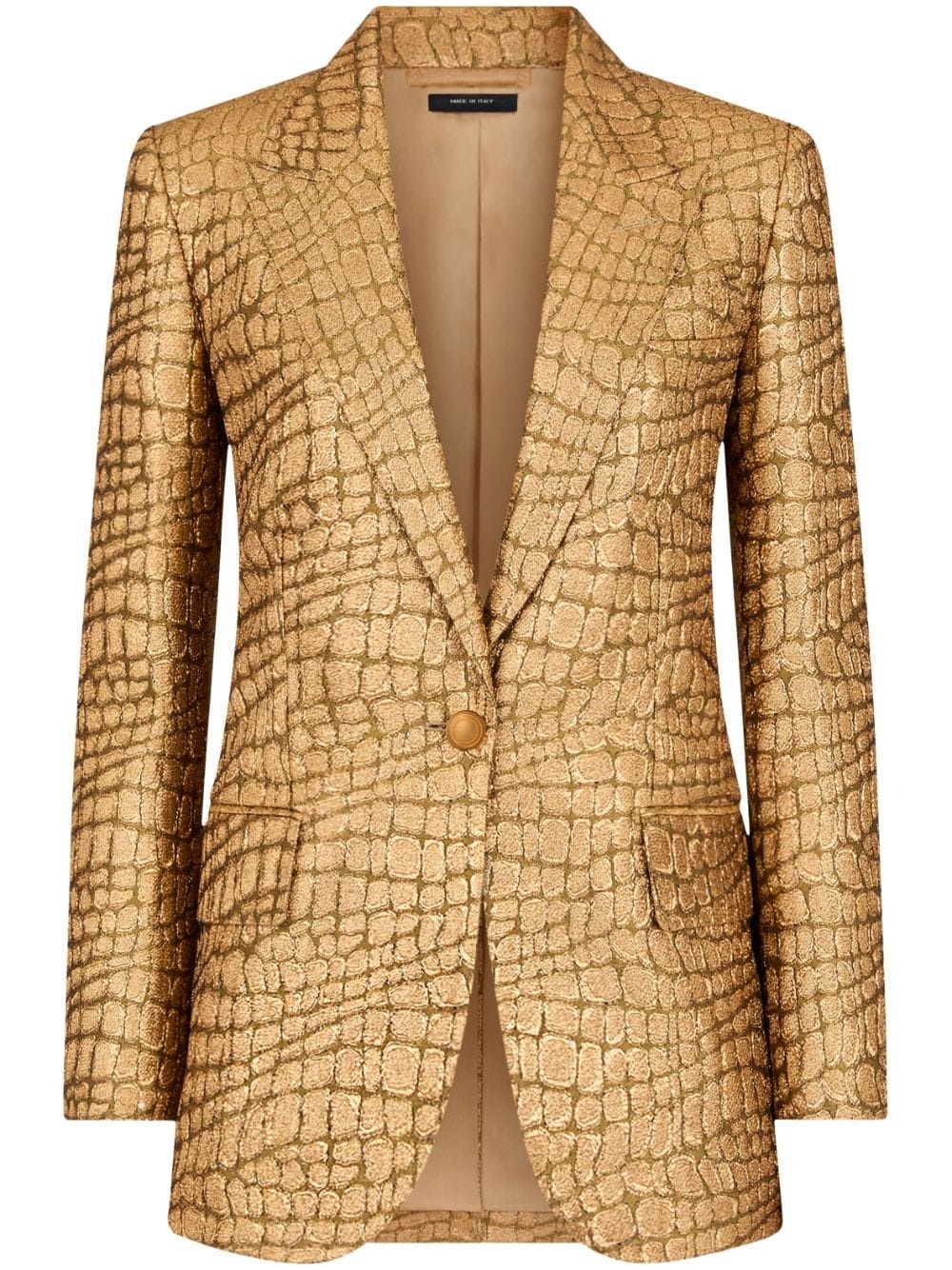 Wallis croc-jacquard blazer - 1