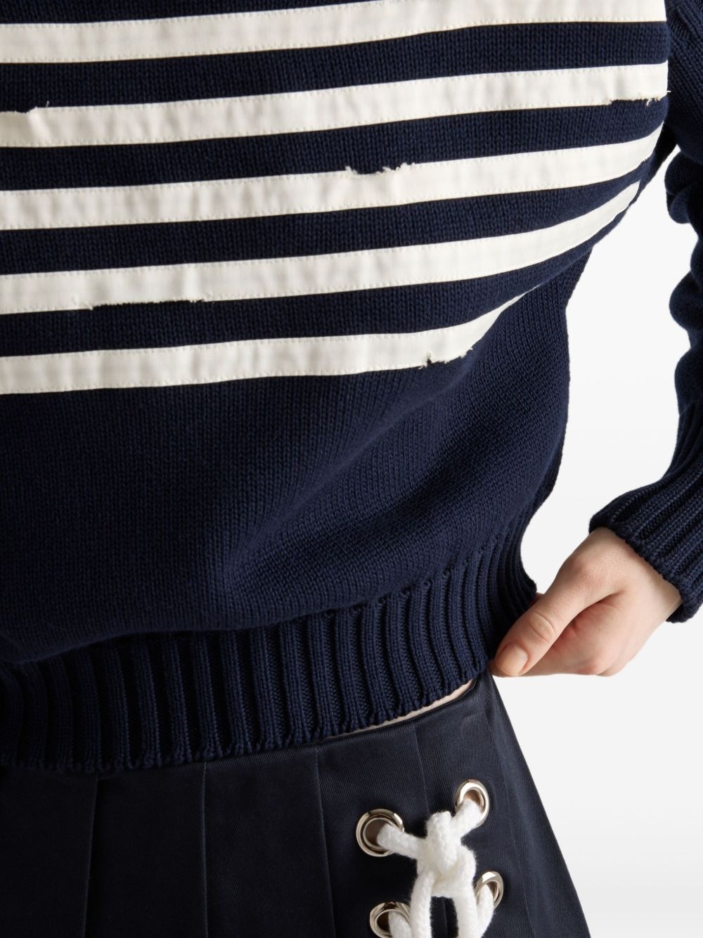 striped cotton sweater - 6
