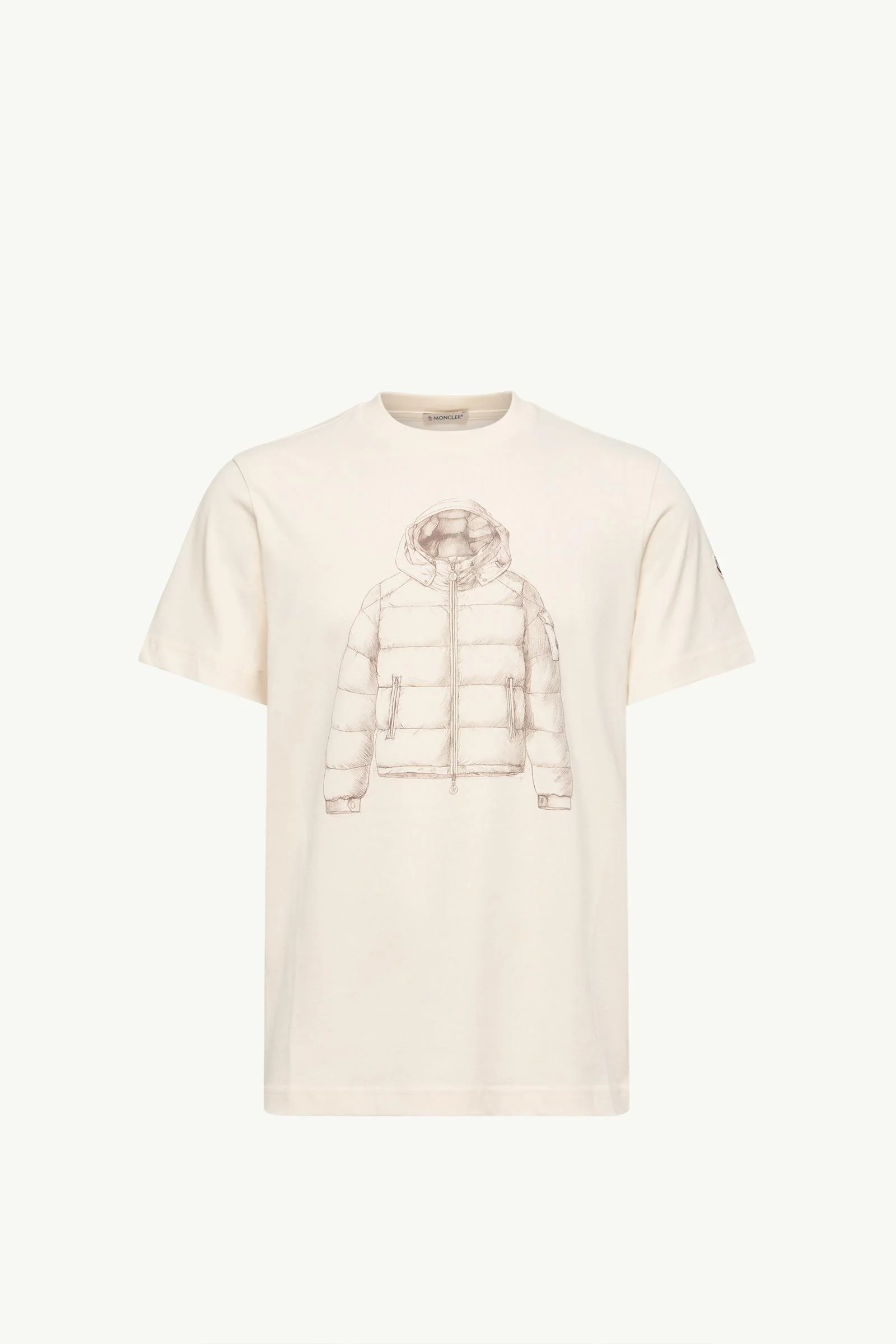 Down Jacket Print Cotton T-Shirt - 1