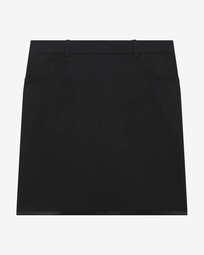 SHORT SKIRT WITH BLACK SATIN EDGES 1