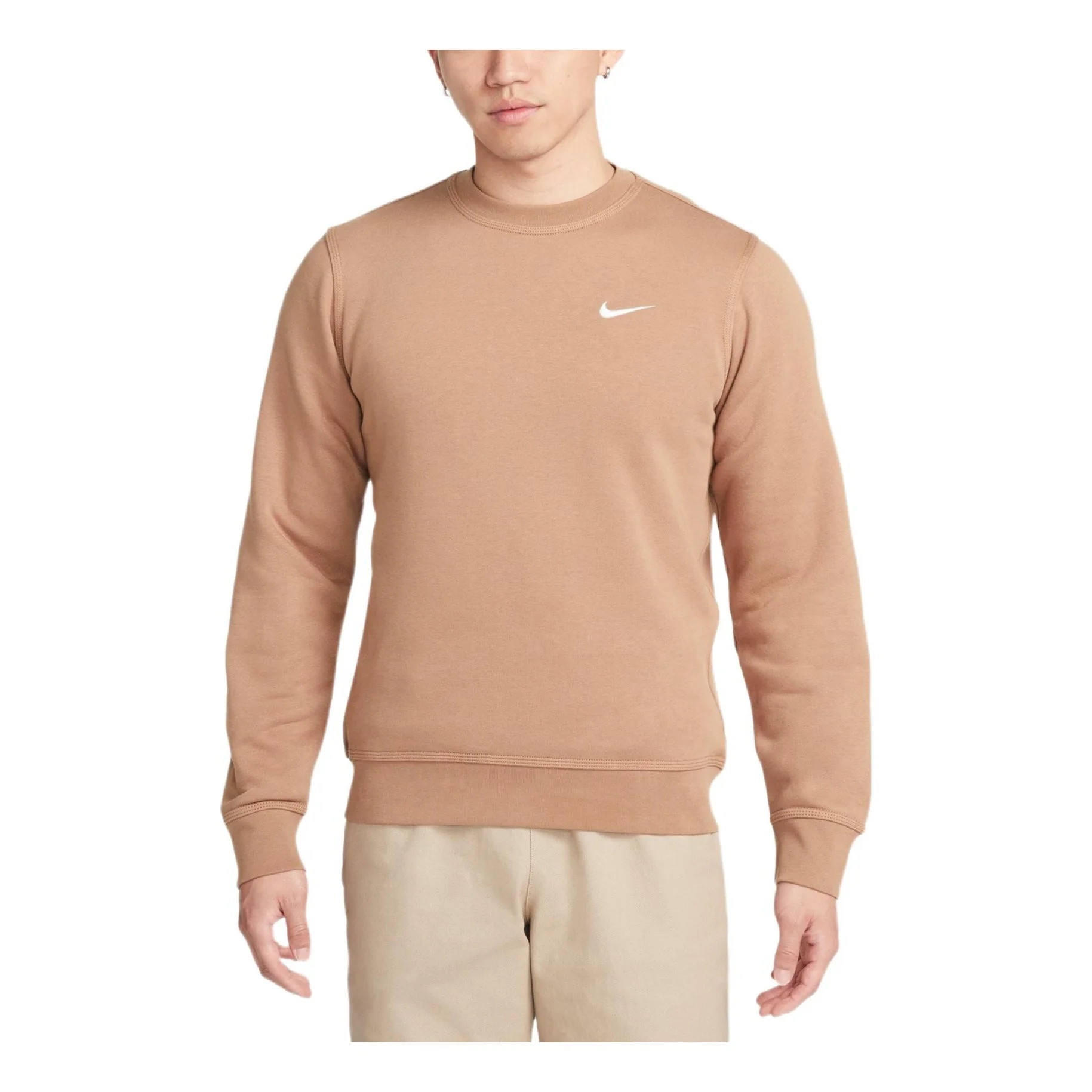 Nike logo crew neck sweatshirt 'Brown' 916609-258 - 1