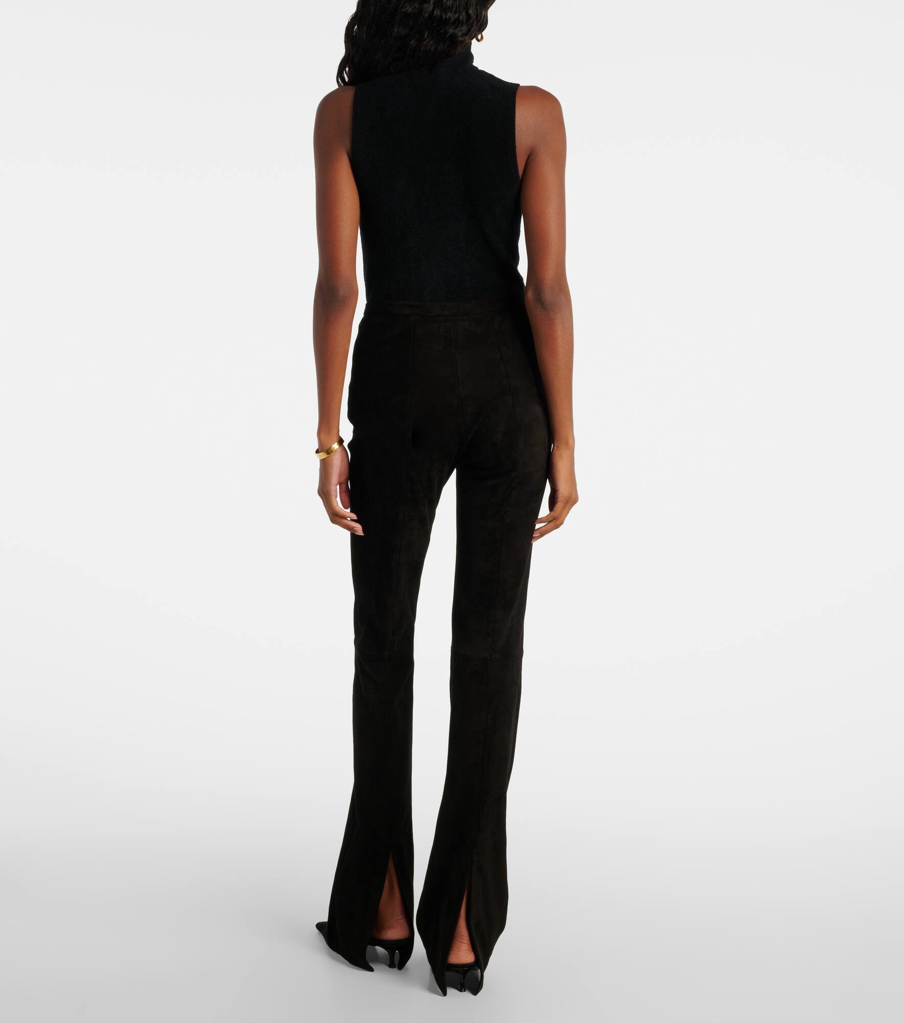 Kam 24 suede flared pants - 3