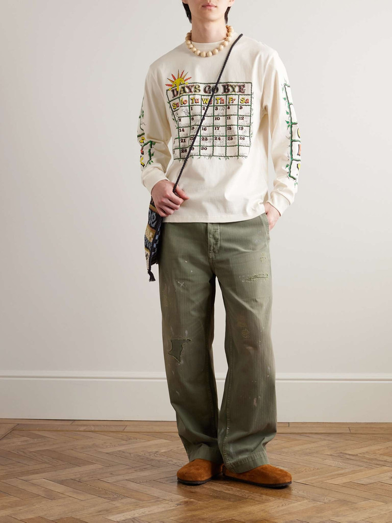 Story mfg. Grateful Printed Organic Cotton-Jersey T-Shirt outlook