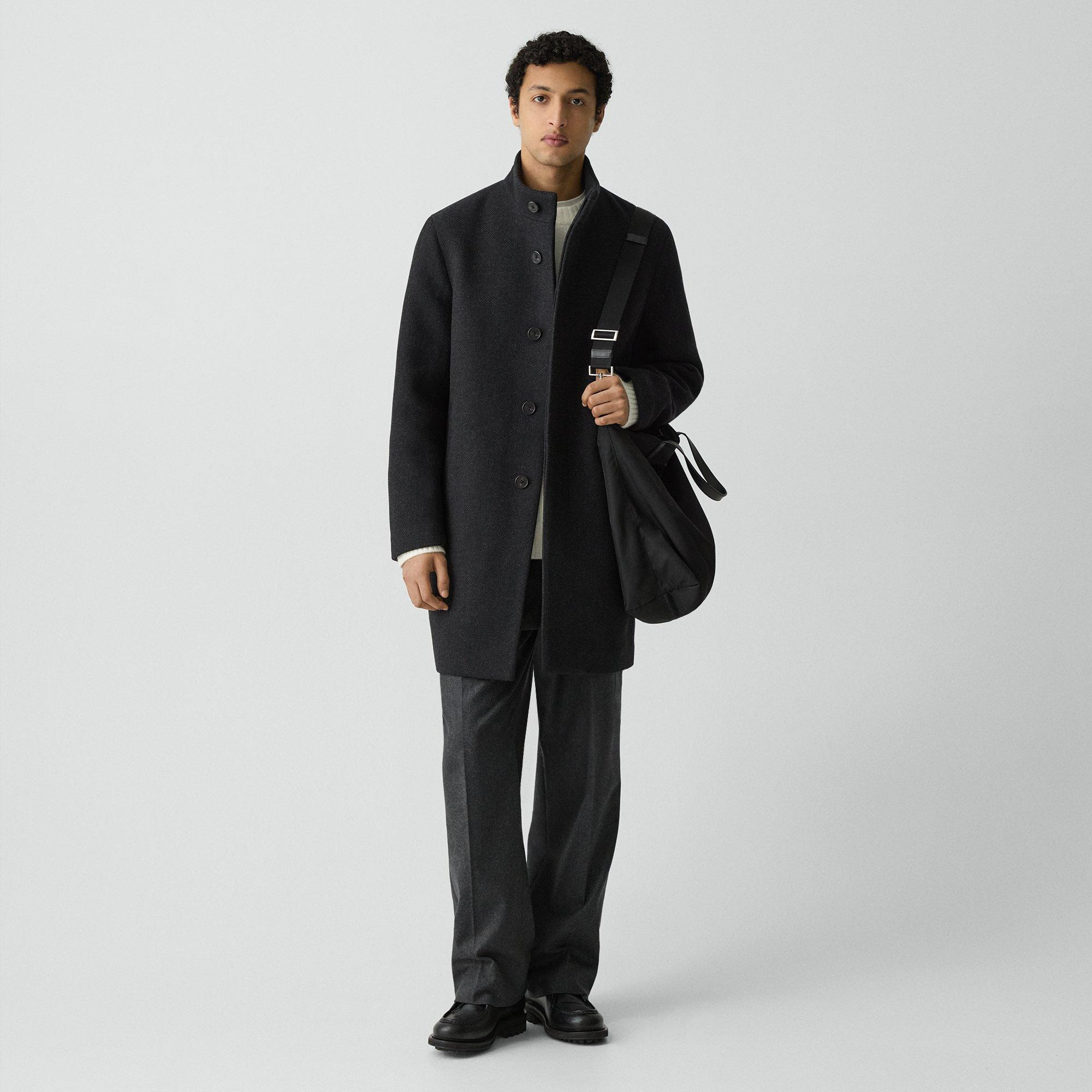 Belvin Coat in Textured Wool-Blend Melton - 2