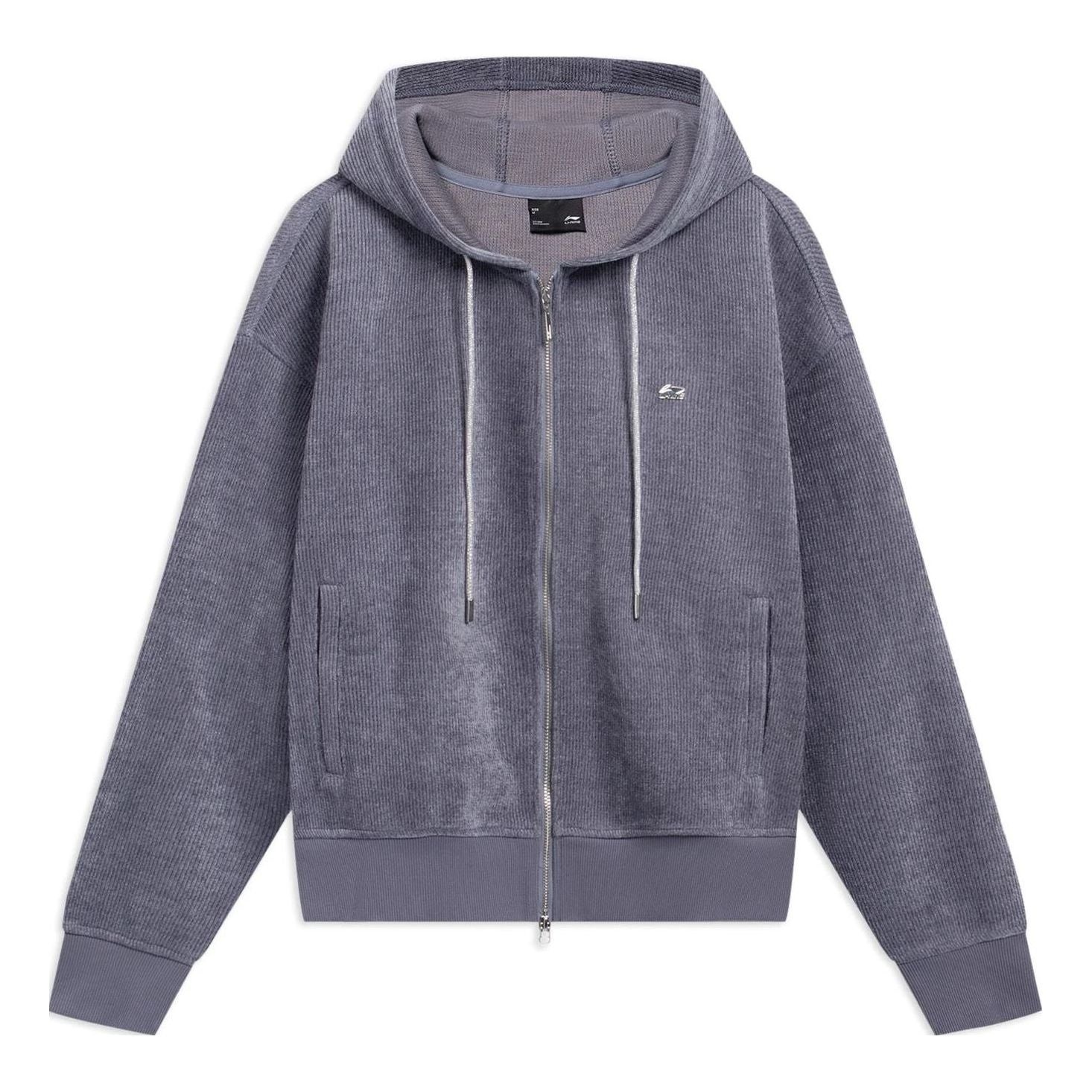 (WMNS) Li-Ning Small Logo Woven Hooded Jacket 'Purple' AWDT022-3 - 1