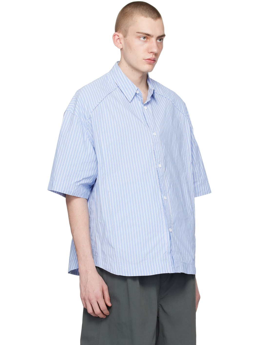 Blue & White Stripe Shirt - 2