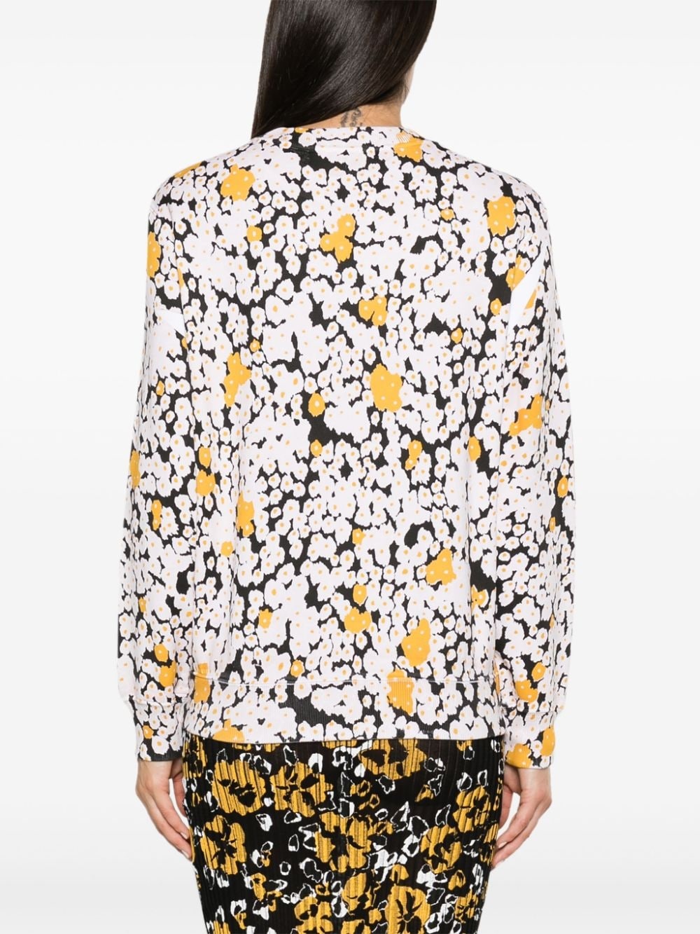 floral-print cotton sweatshirt - 4