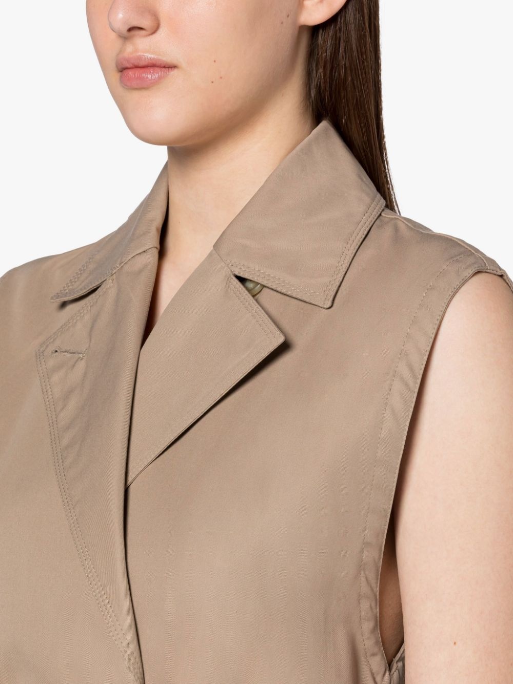 APLINA SAND SLEEVELESS TRENCH COAT | LMT-015 - 5