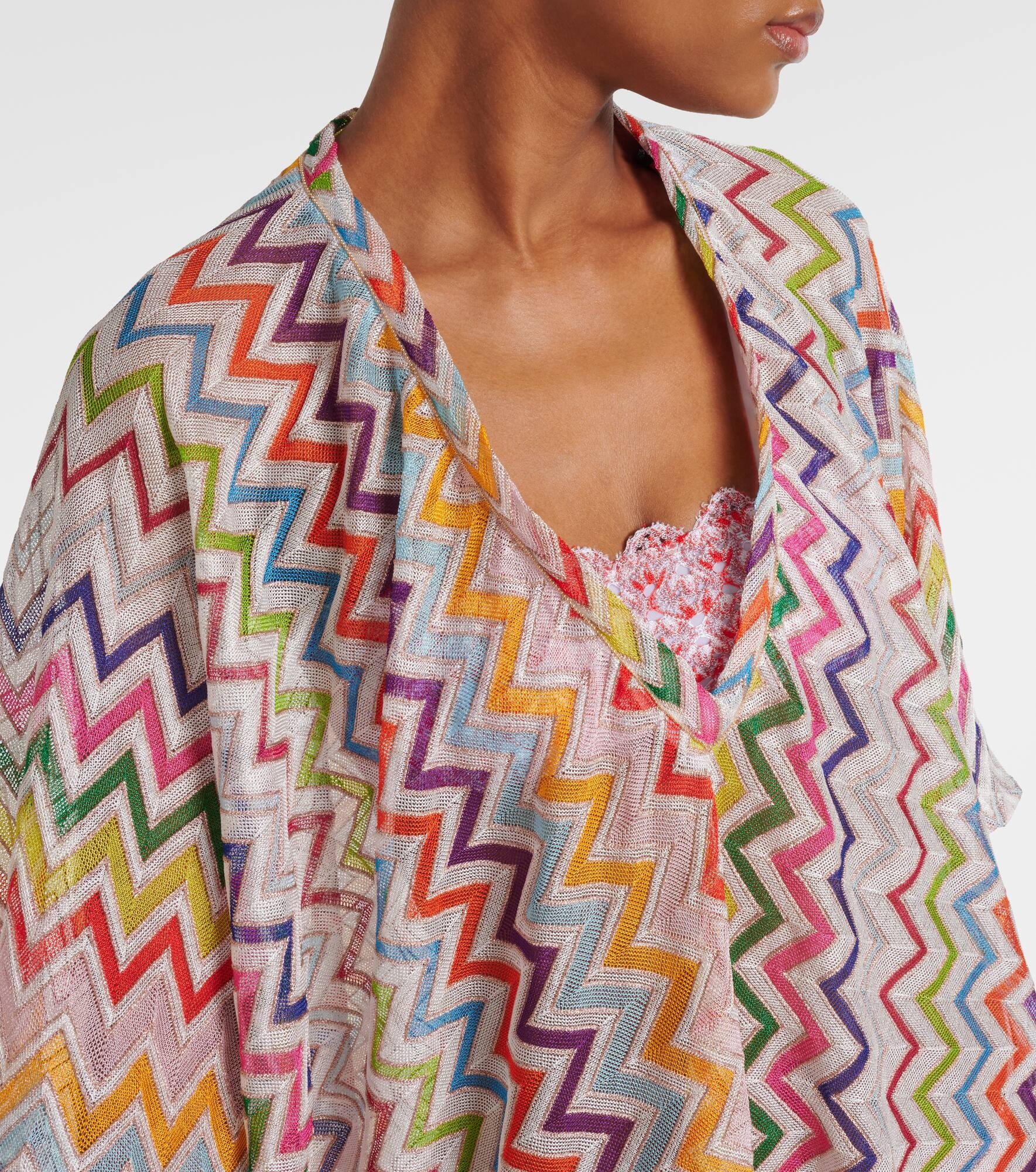 Zig Zag semi-sheer beach dress - 4