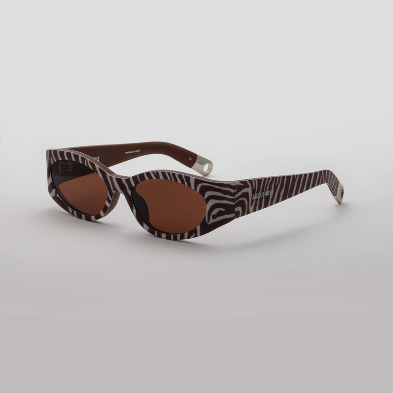 LINDA FARROW Ovalo Oval Sunglasses in Matt Brown outlook