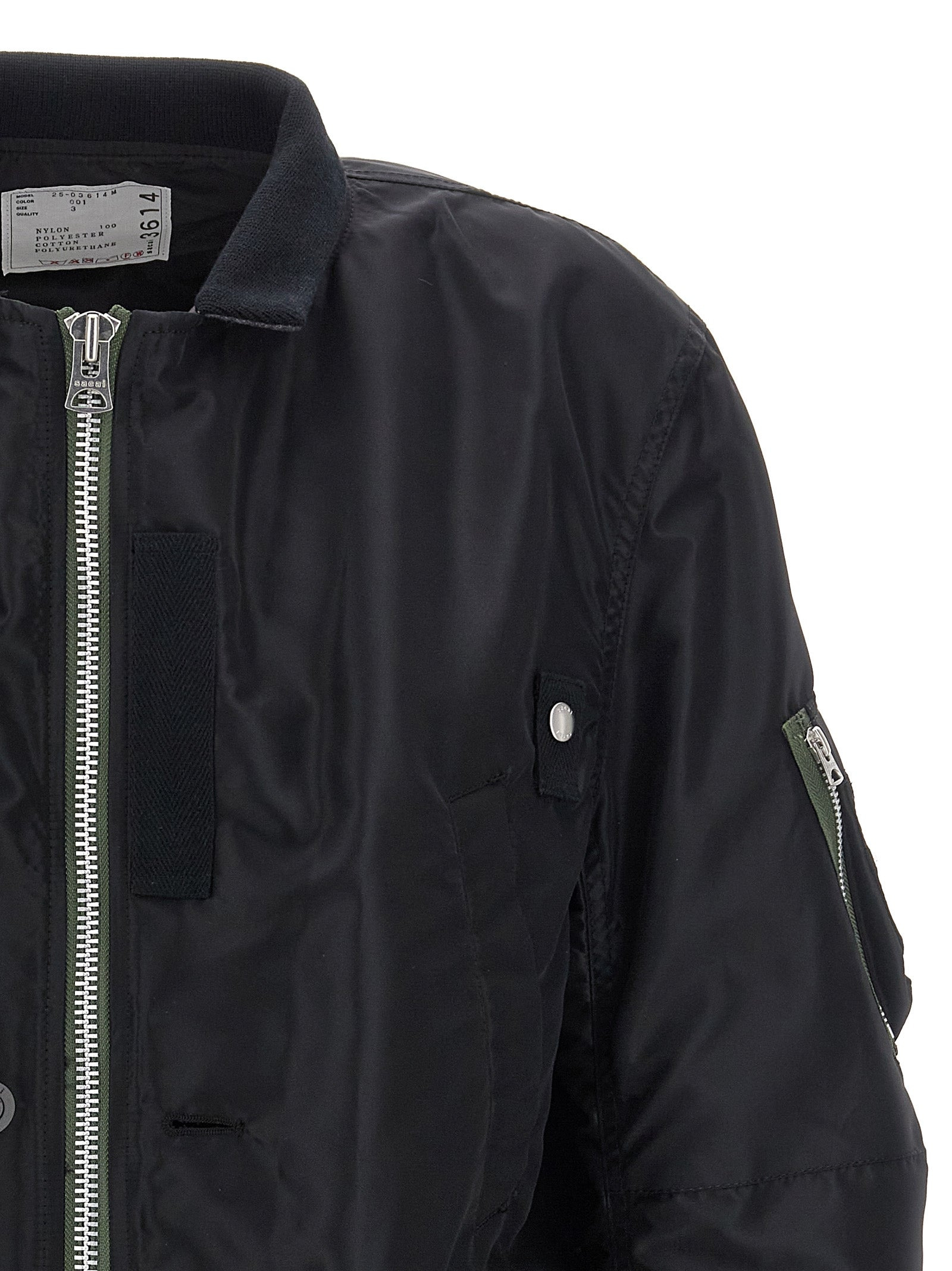 Sacai Men Nylon Bomber Jacket - 4