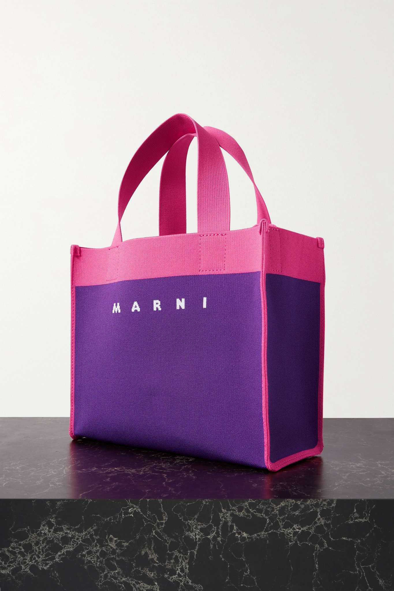 Shopping small jacquard-knit tote - 3