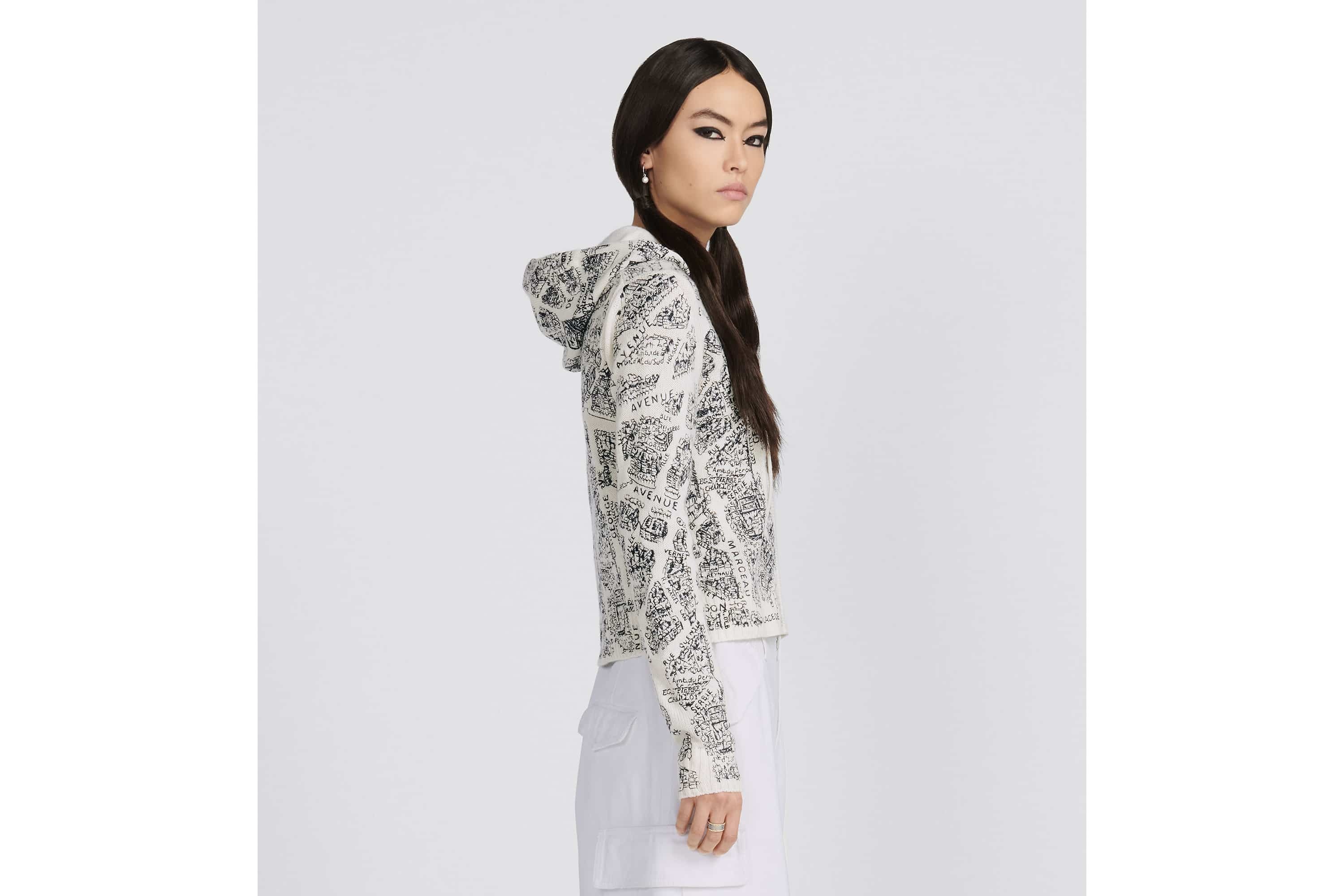 Embroidered Hooded Cardigan - 5