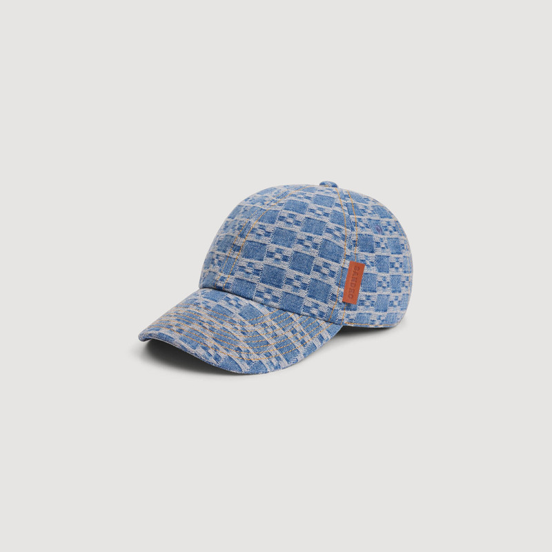 DENIM CAP WITH CROSS MOTIF 3