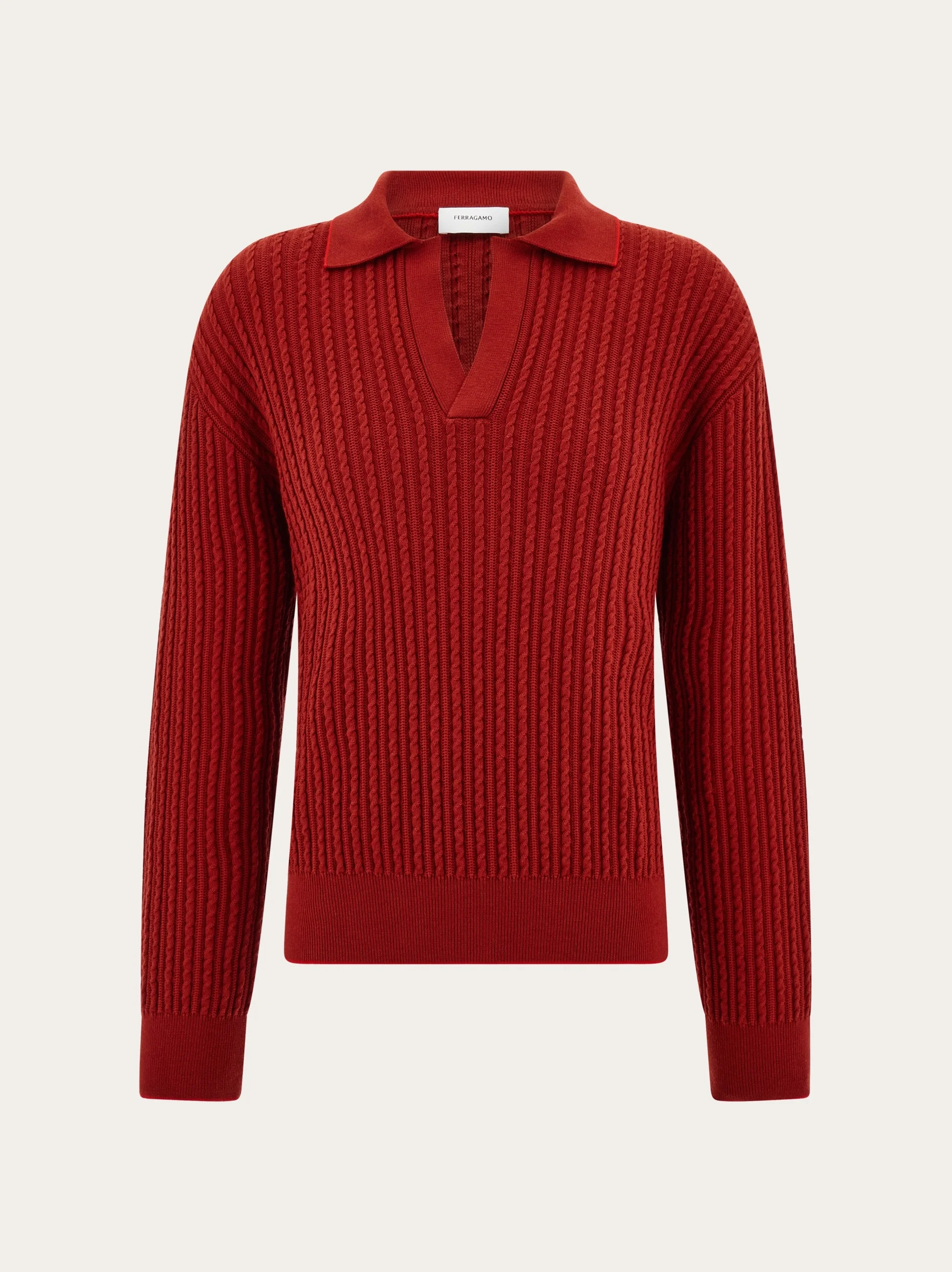Knitted polo top - 1
