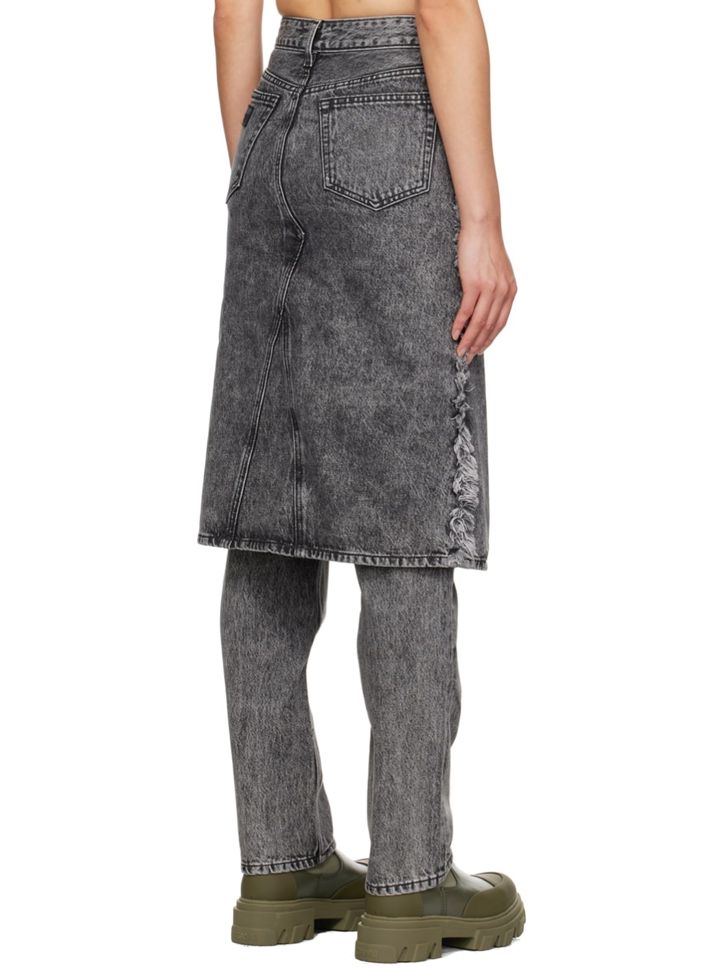 Gray Layered Jeans - 3