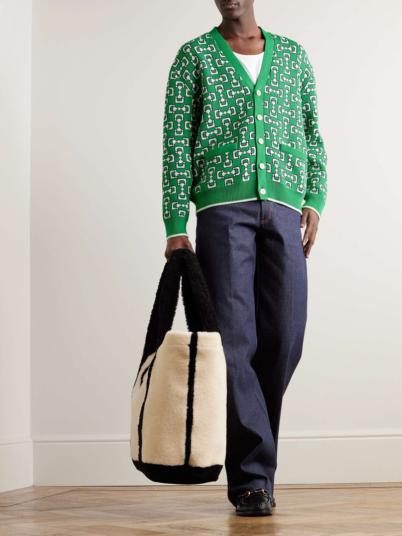 GUCCI Intarsia Cotton Cardigan outlook