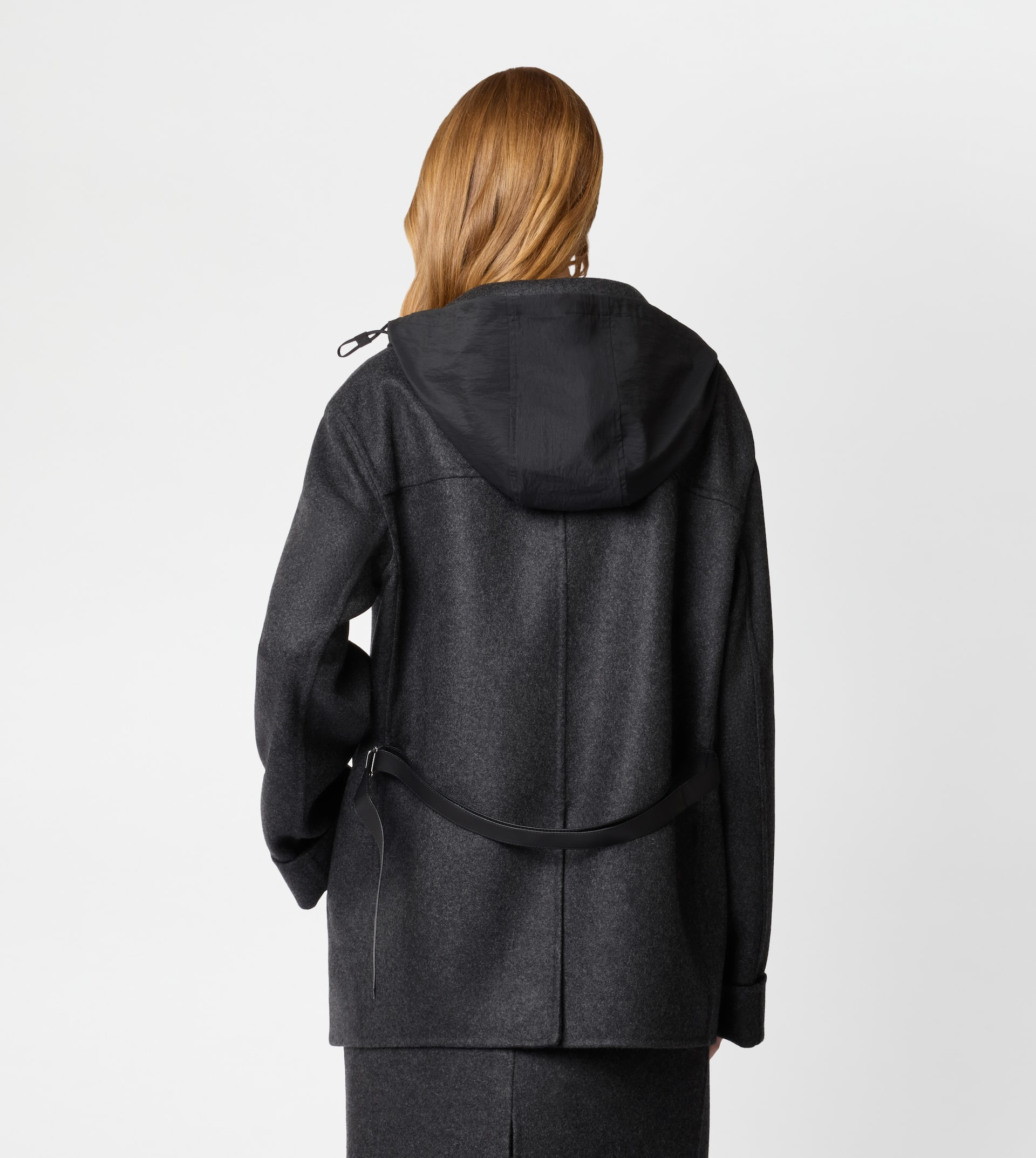 JACKET IN DOUBLE CASHMERE - GREY - 5