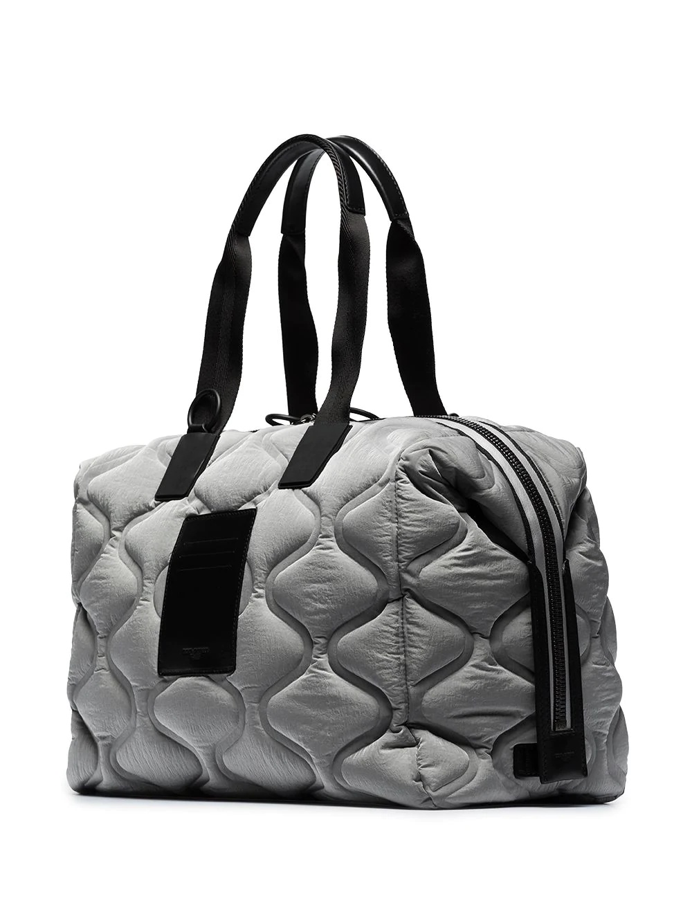 logo-print quilted holdall - 3