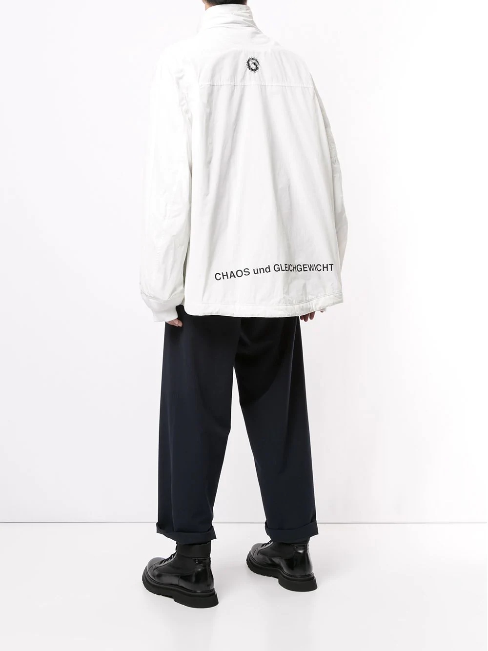 slogan-print windbreaker - 4