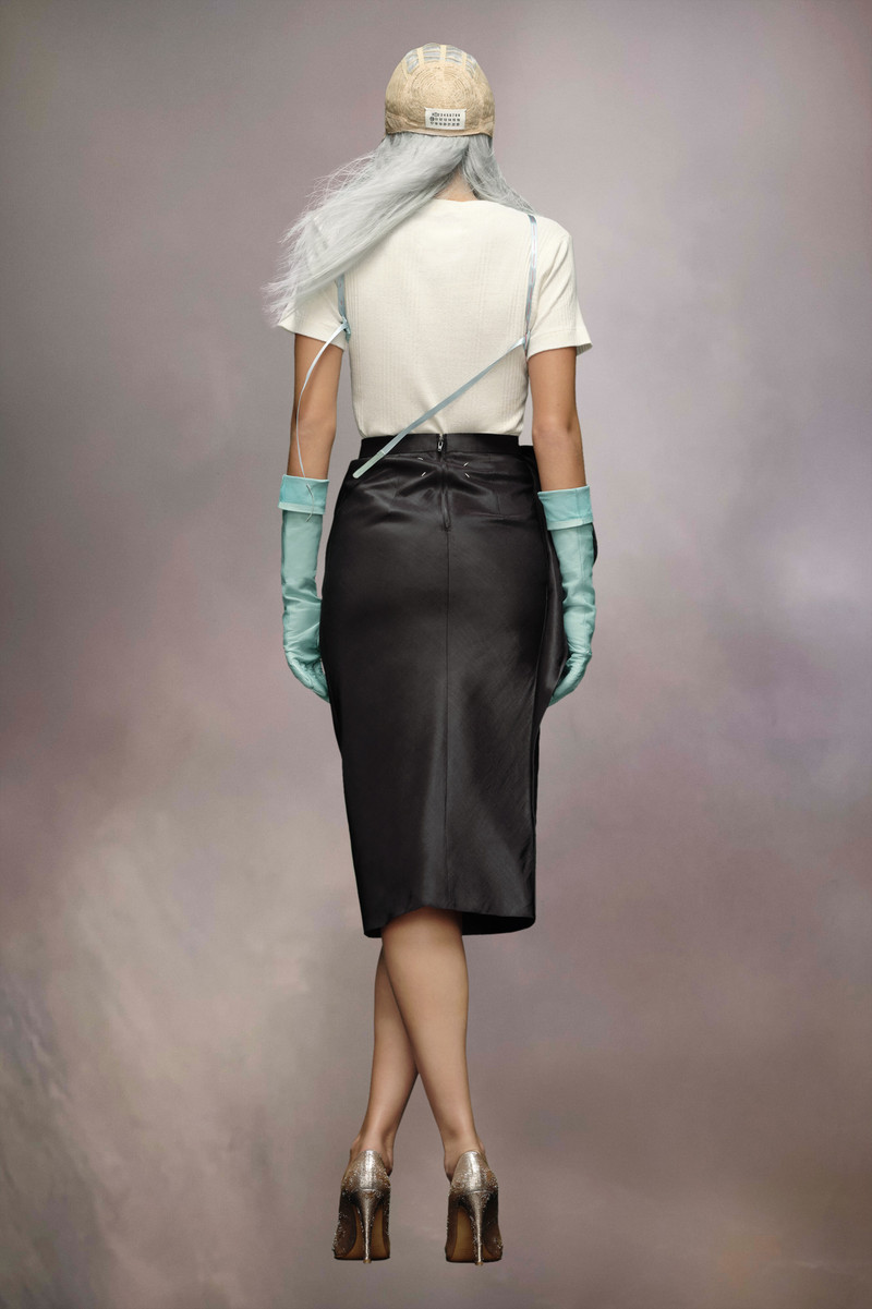 Silk poly moiré ruffle skirt 4
