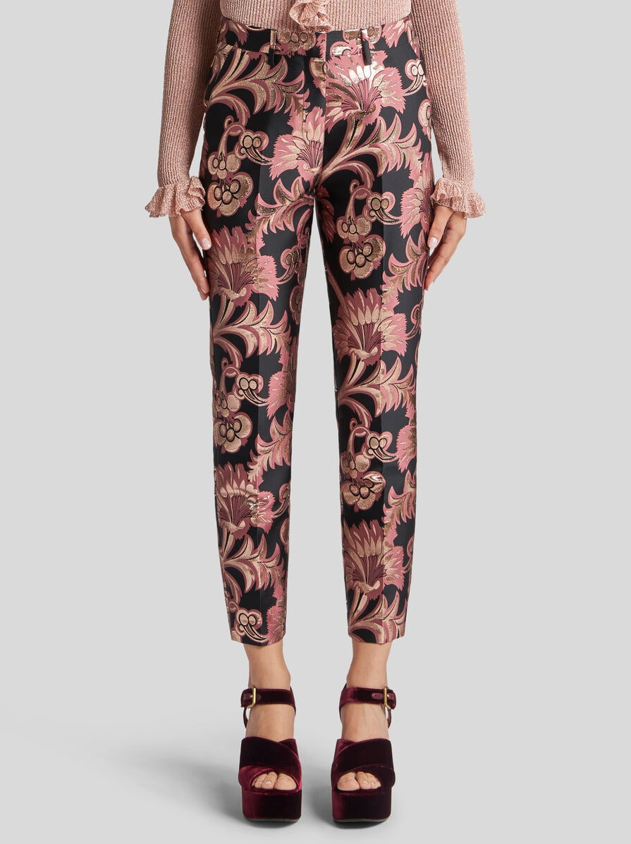 JACQUARD CIGARETTE TROUSERS - 2