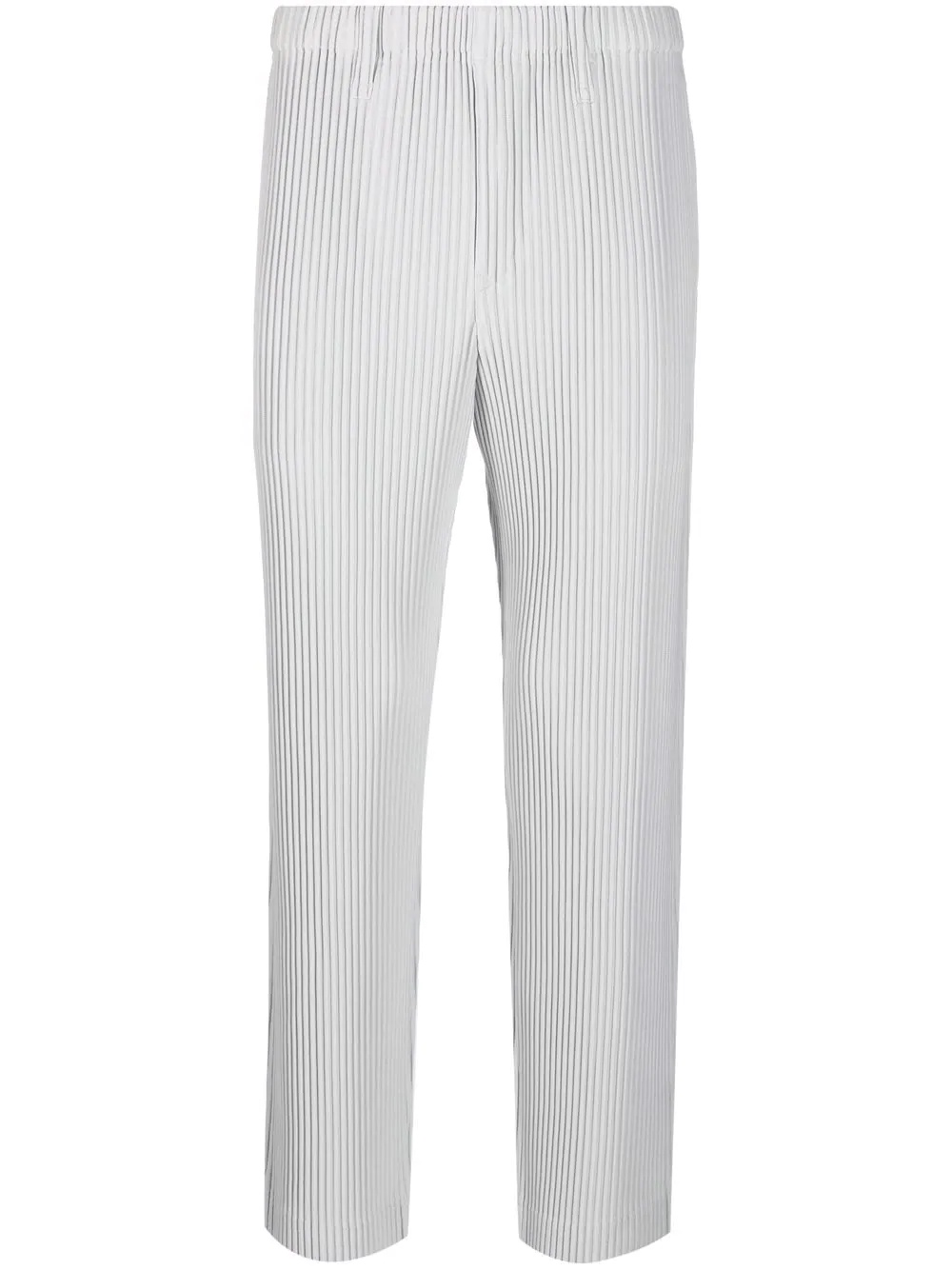 plissé straight-leg trousers - 1