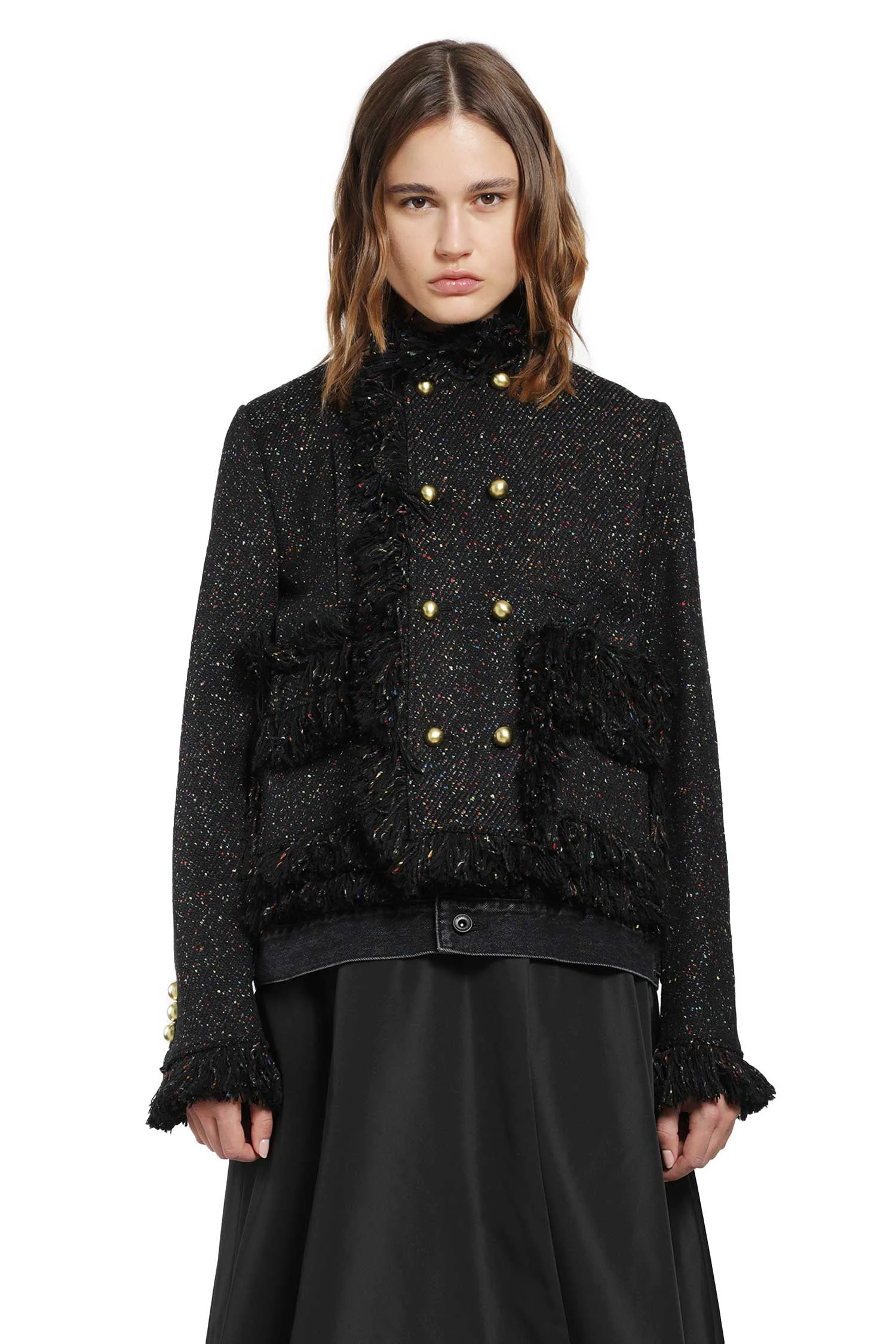 Nep Tweed X Denim Jacket - 1