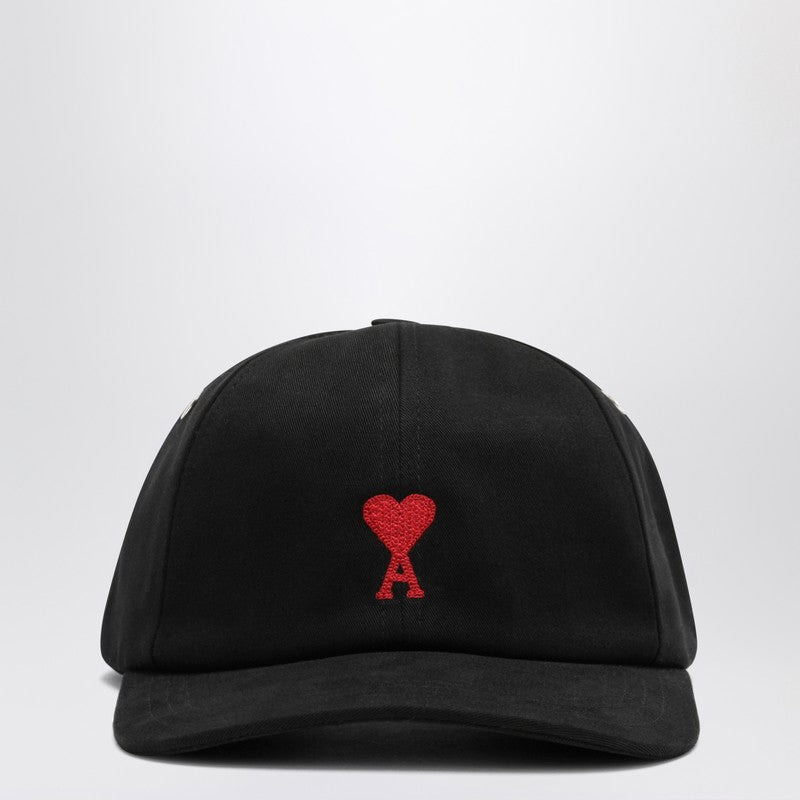 Ami Paris Black Baseball Cap With Logo Men - 1