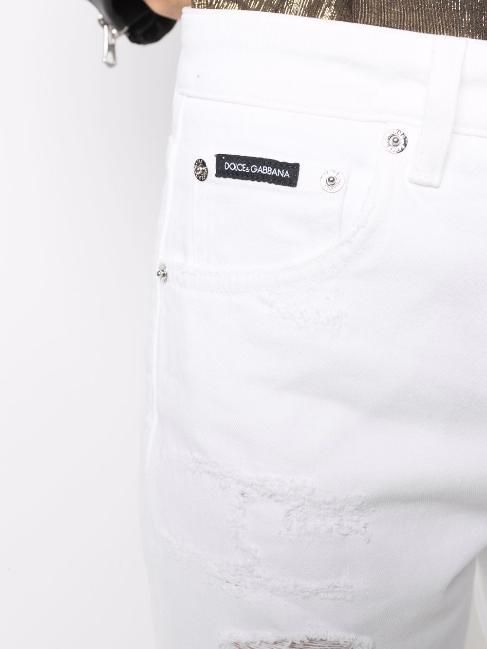 distressed boyfriend jeans - 5