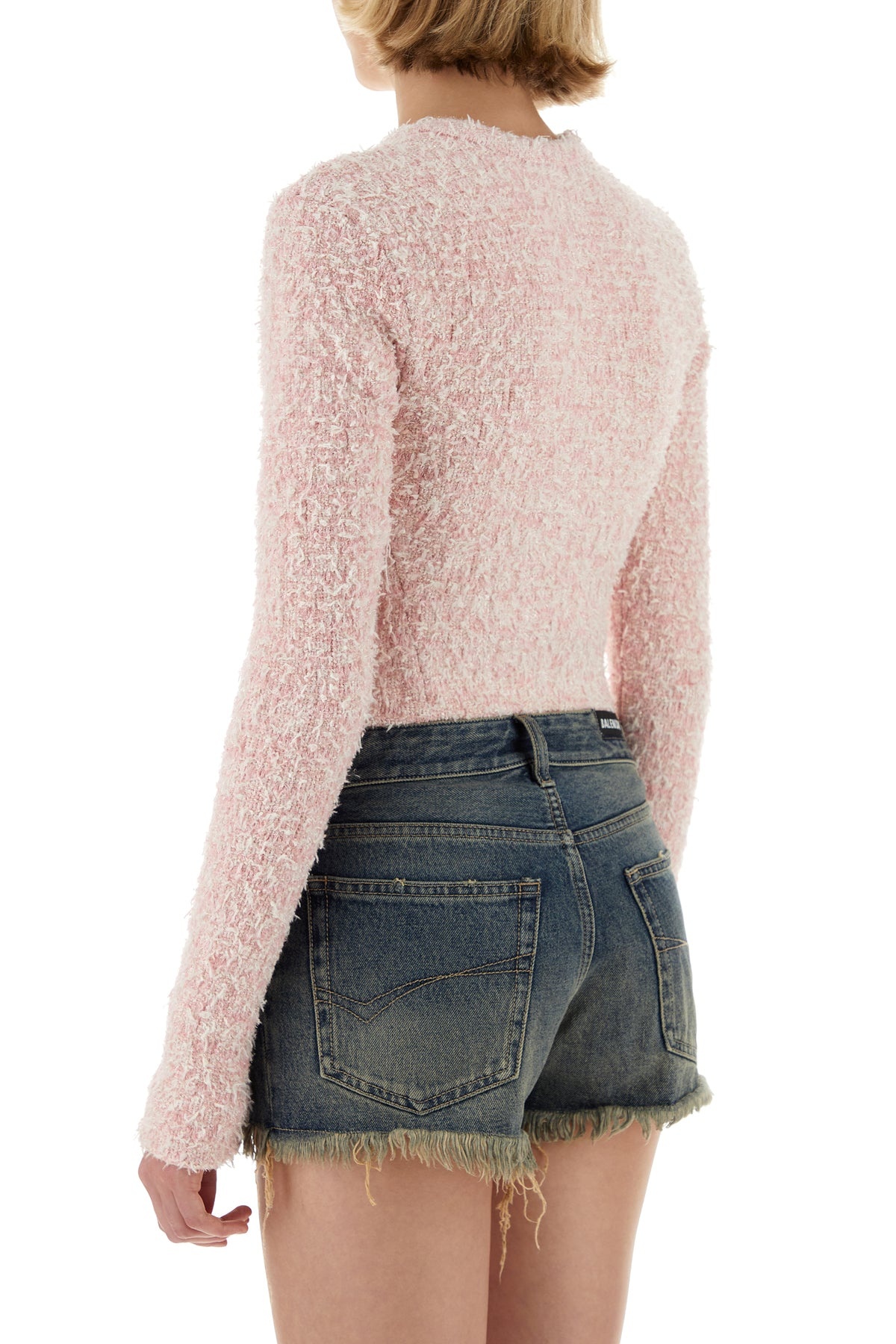 Pink tweed cardigan - 4