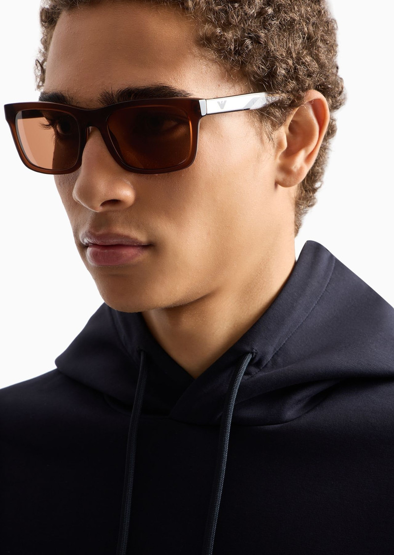 Men’s rectangular sunglasses Asian fit 5