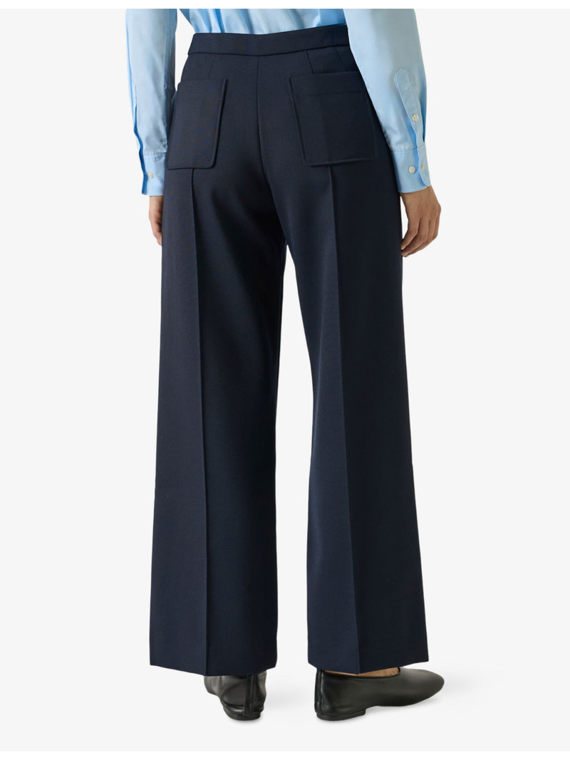 Harry Flared Straight-Leg High-Rise Stretch-Woven Trousers 4