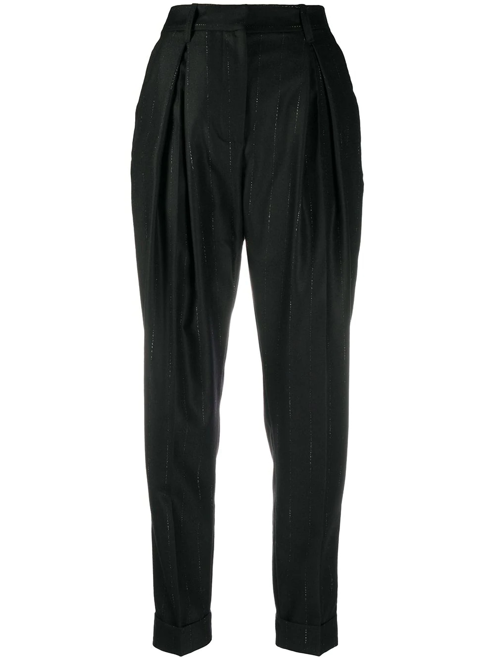 striped tapered trousers - 1