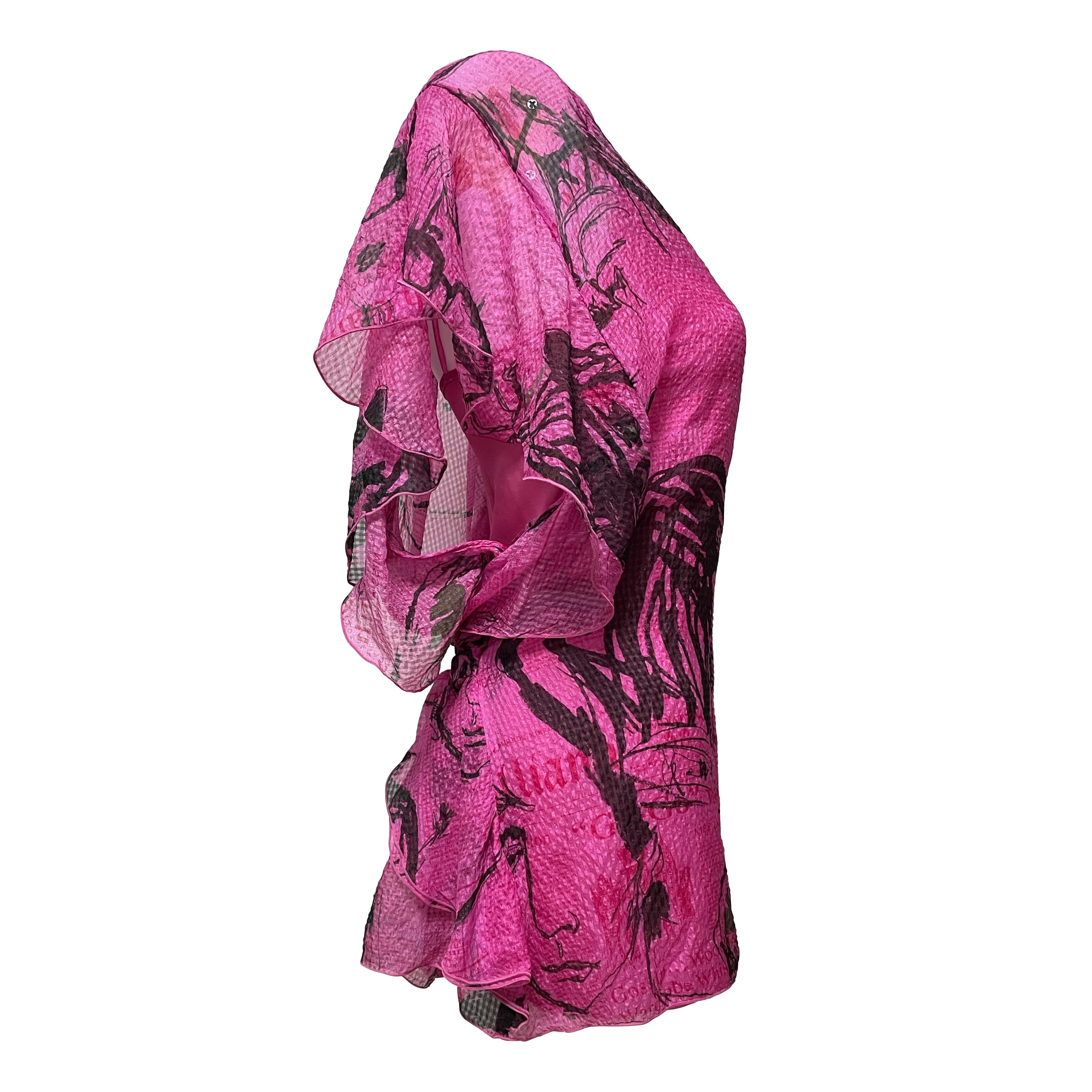 JOHN GALLIANO Silk Frill Top - 3
