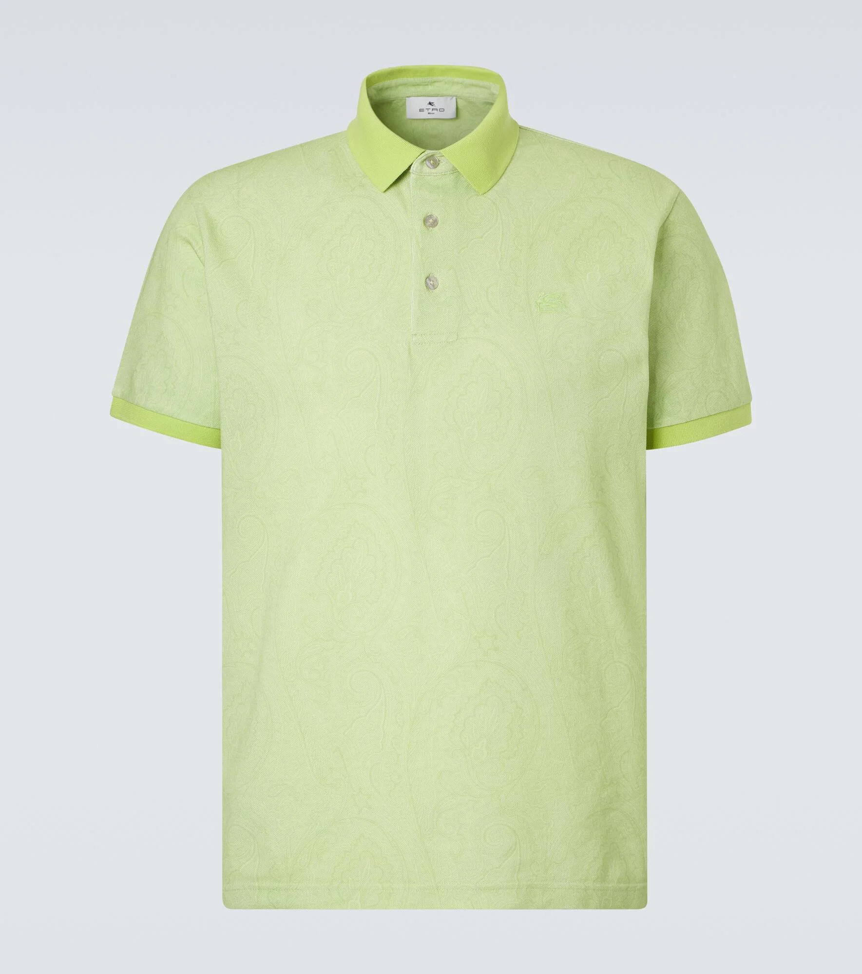 Paisley cotton polo shirt - 1