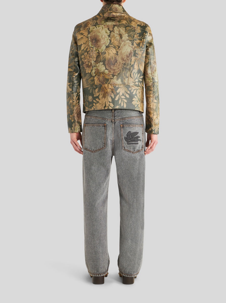 FOLIAGE LEATHER JACKET - 4