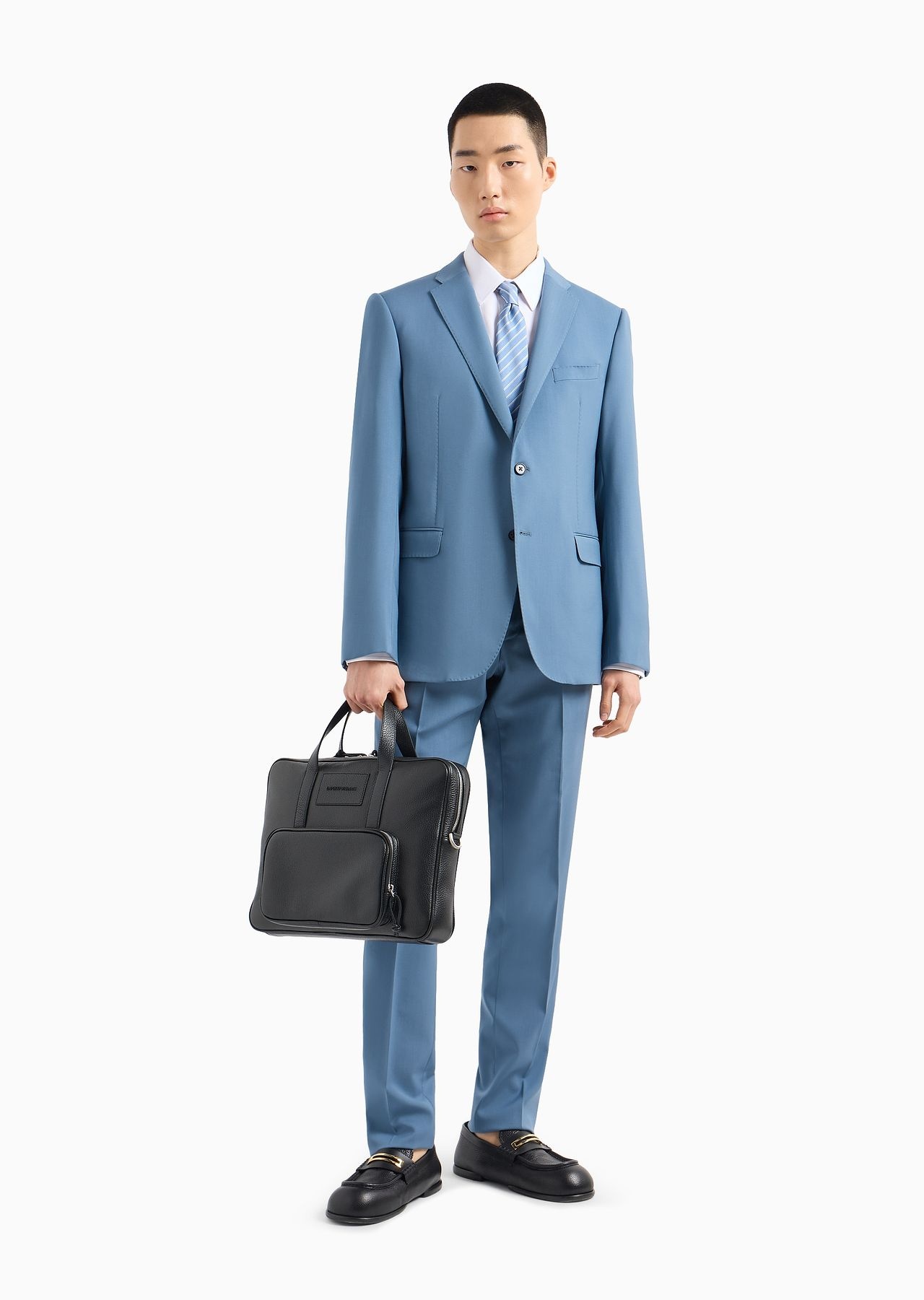 Trousers in natural stretch tropical light wool - 4