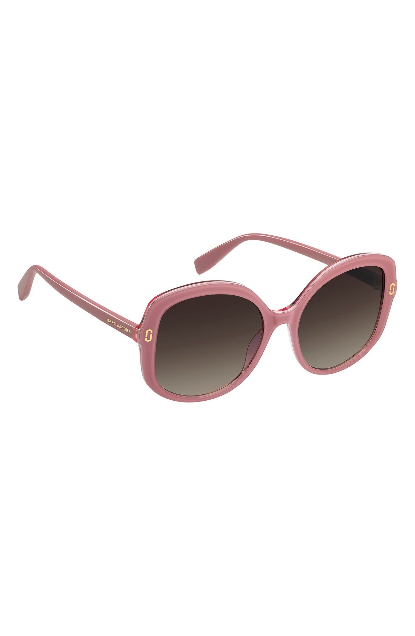Marc Jacobs 56mm Gradient Round Sunglasses in Pink/Brown at Nordstrom - 6