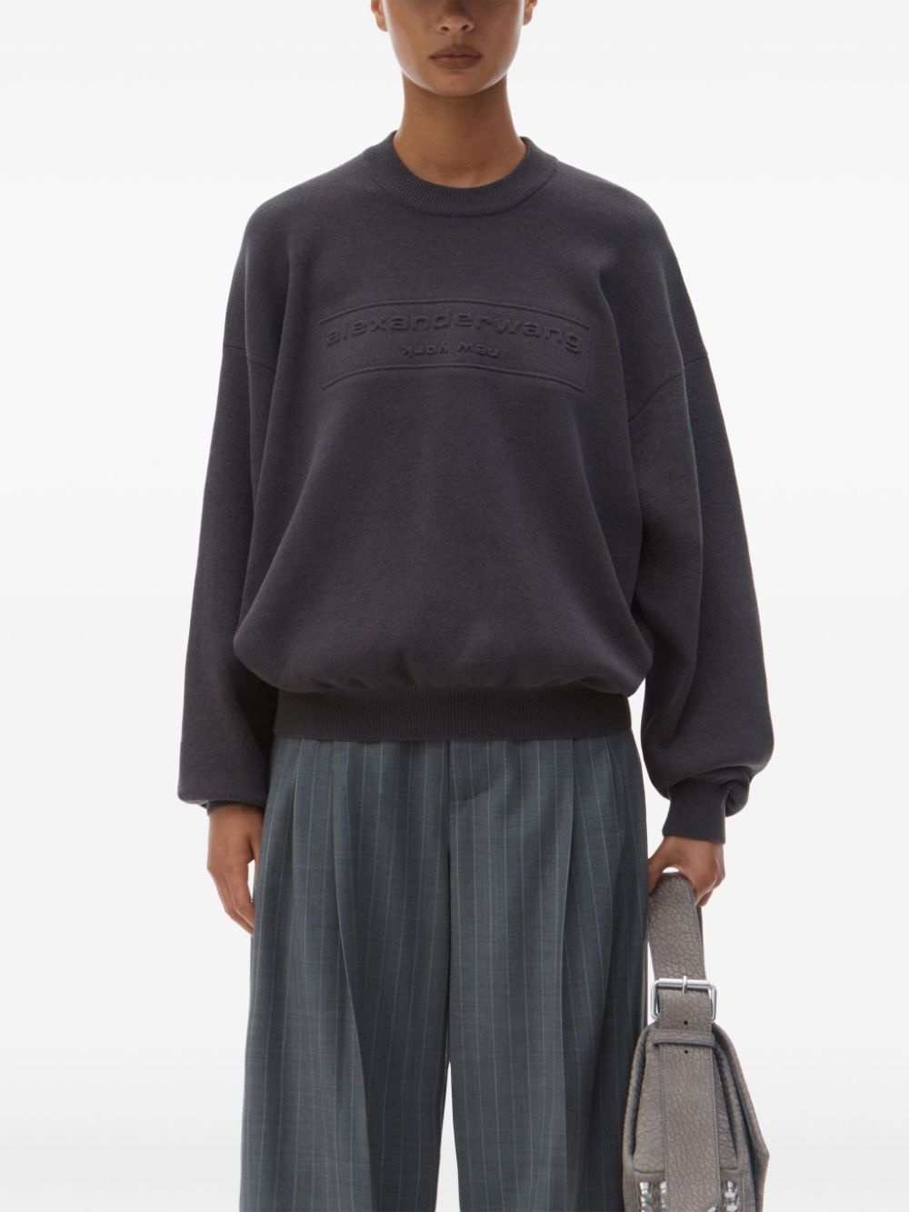 logo-embossed sweater - 2