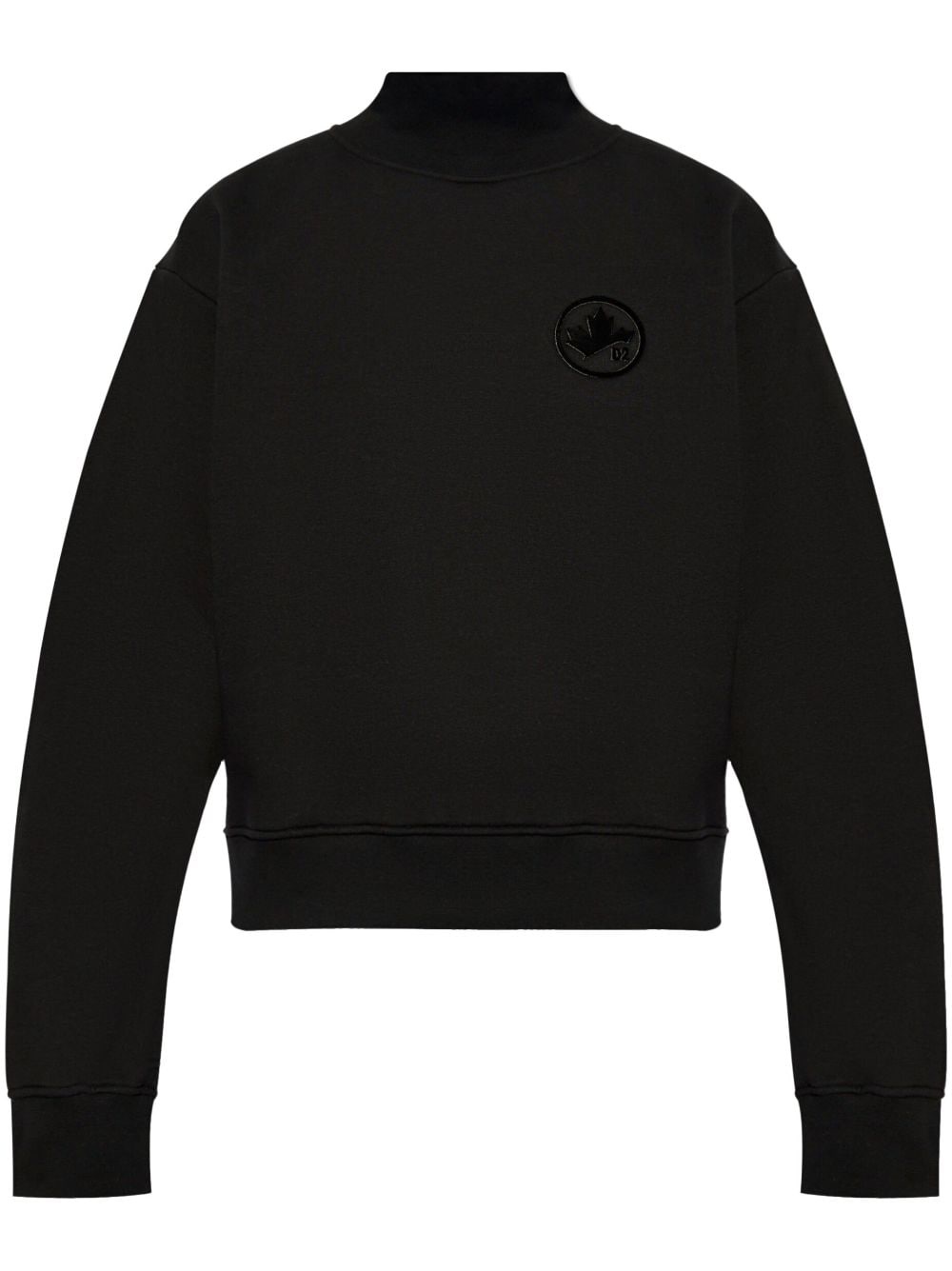 logo-embroidered high-neck sweatshirt - 1