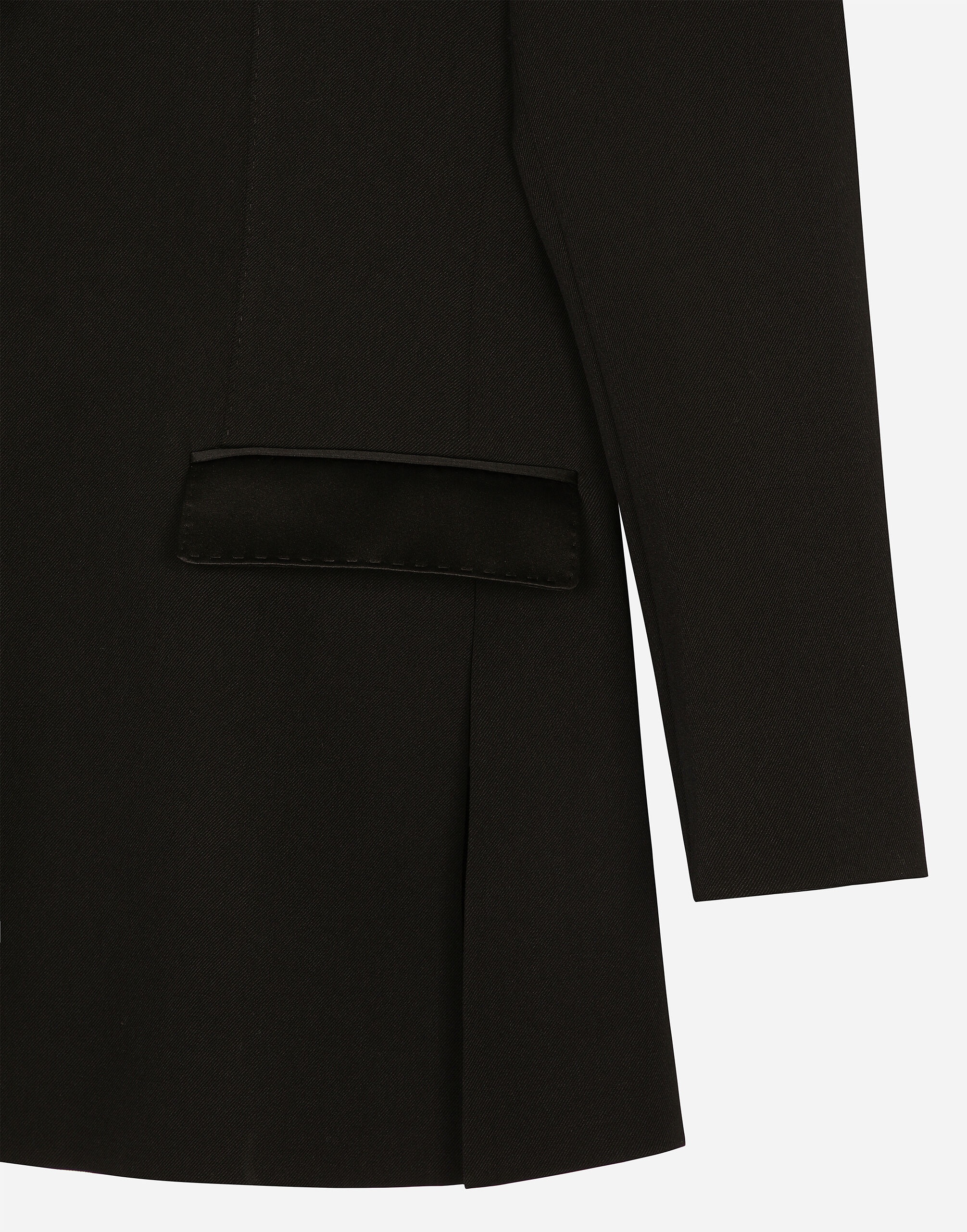 One-shoulder wool gabardine jacket - 11