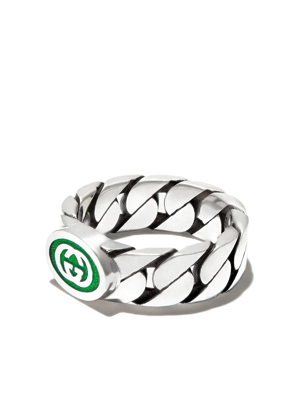 Interlocking G enamel ring - 1