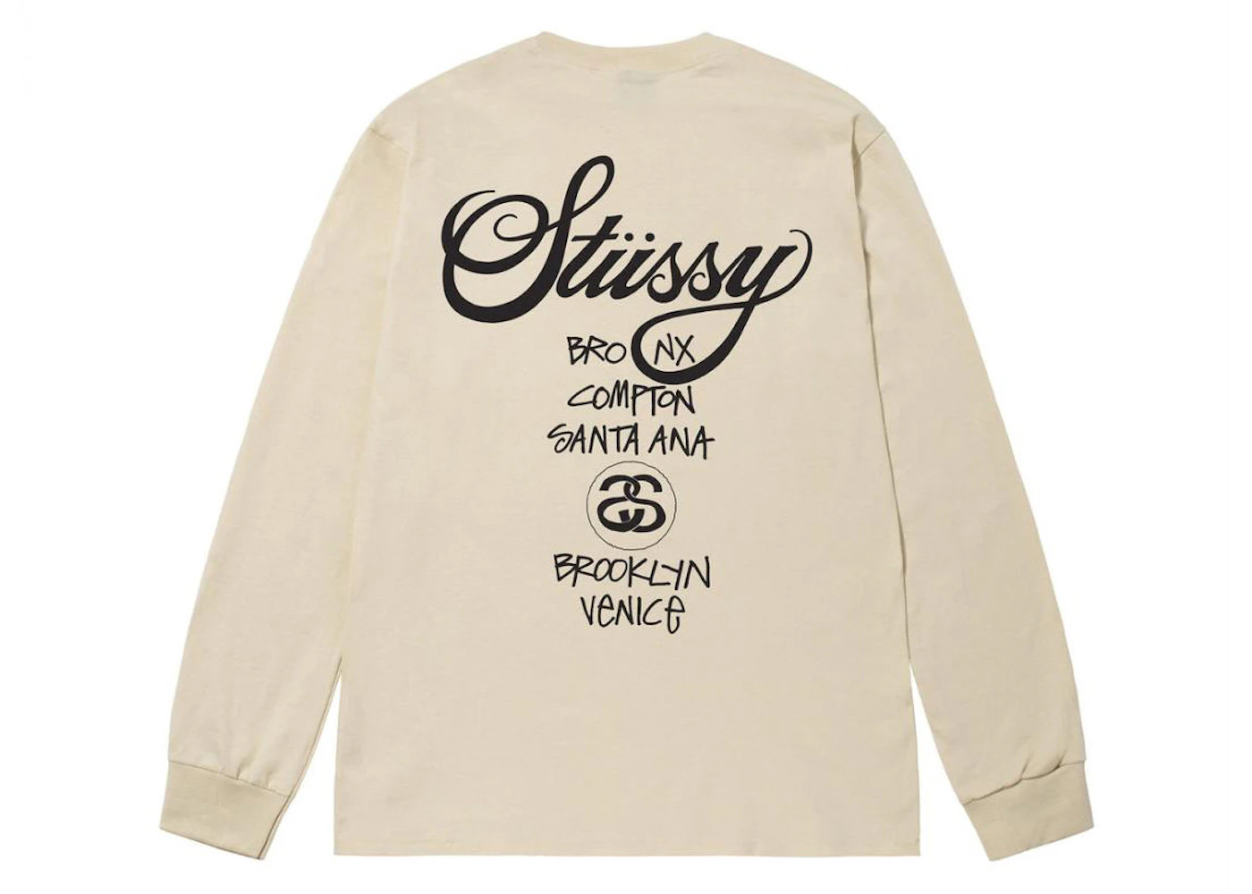 Stussy World Tour L/S Tee Putty - 2