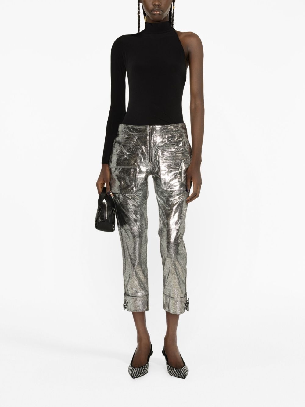 Ciane metallic cropped trousers - 2